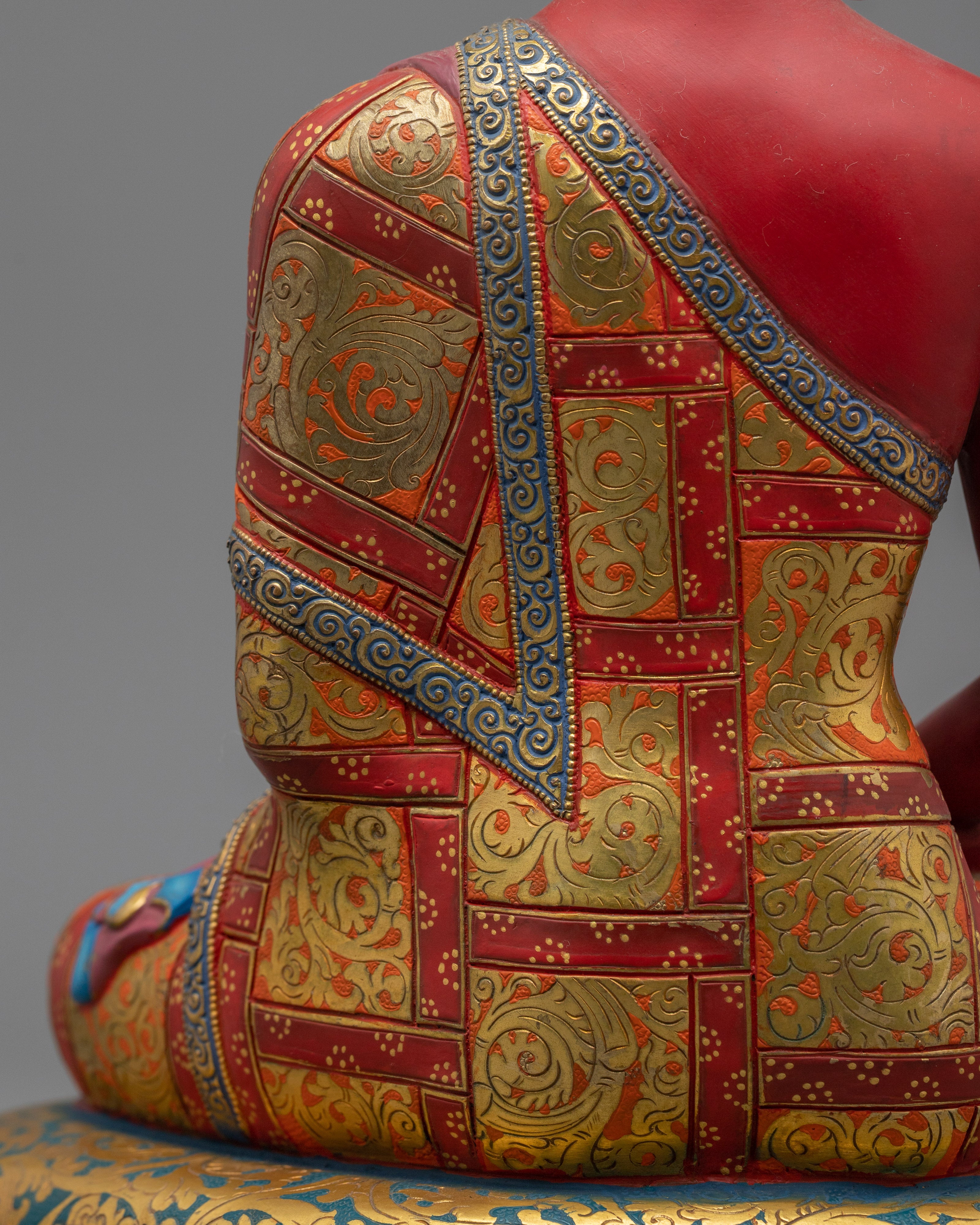 Ruby Red Amitabha Buddha Statue | Symbol of Infinite Light and Life