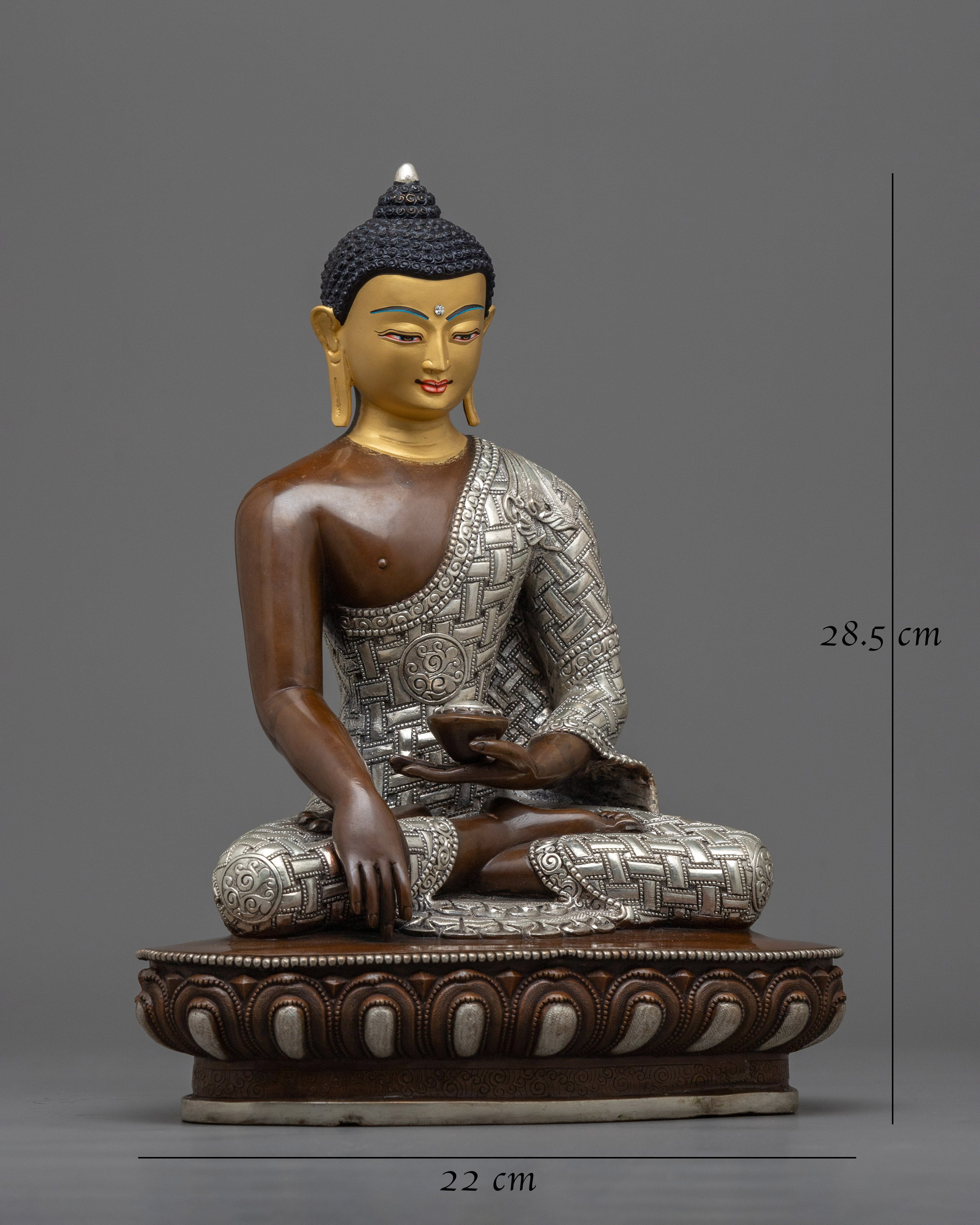 Shakyamuni Buddha Oxidized Figurine | Embrace Serenity and Enlightenment