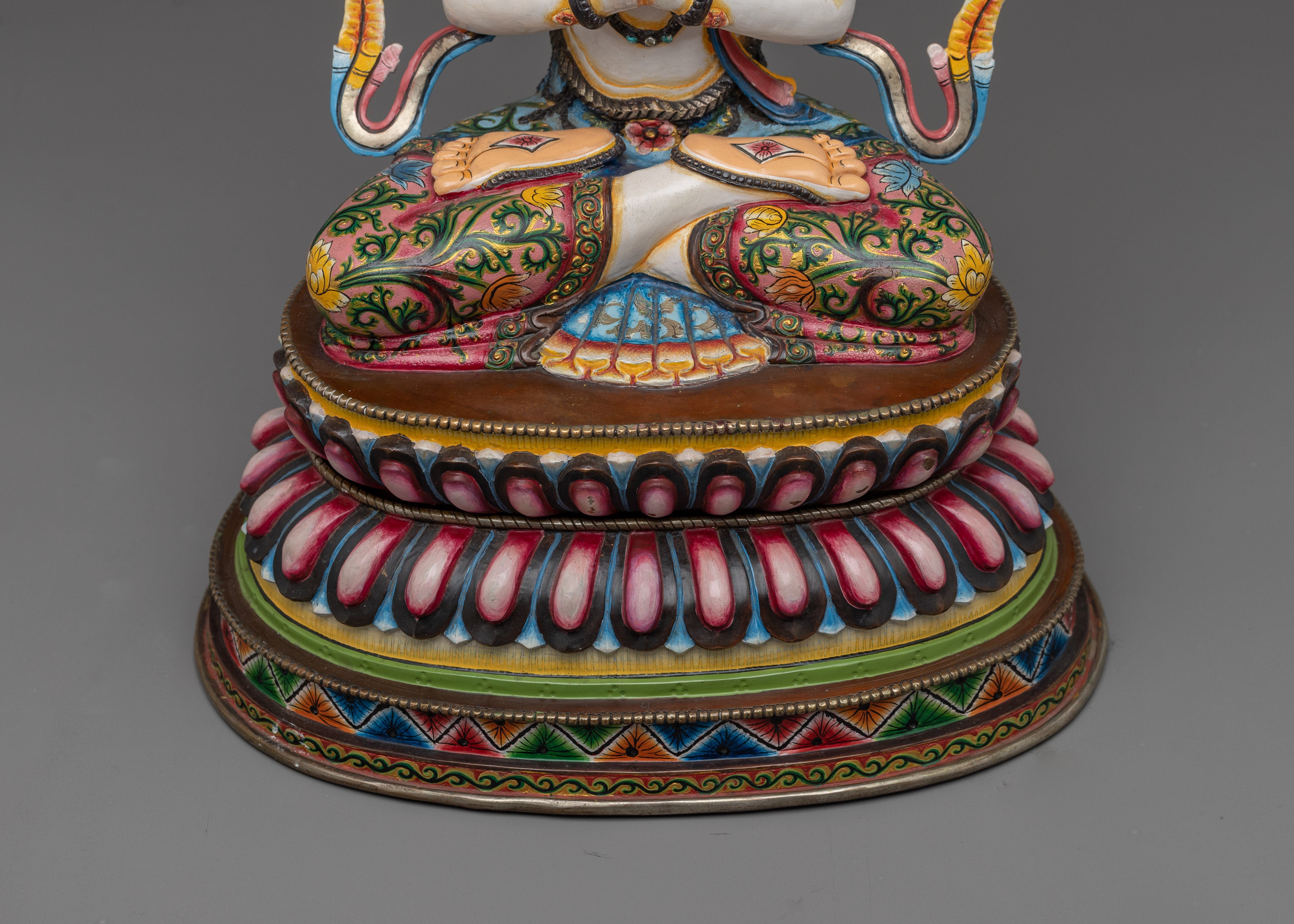 Chenrezig White Figurine | Embrace Compassionate Wisdom