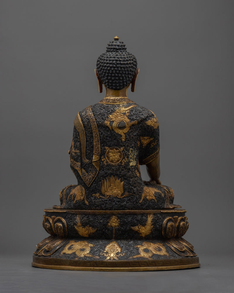 Oxidized Shakyamuni Buddha Figurine | Embrace Ancient Wisdom and Serenity
