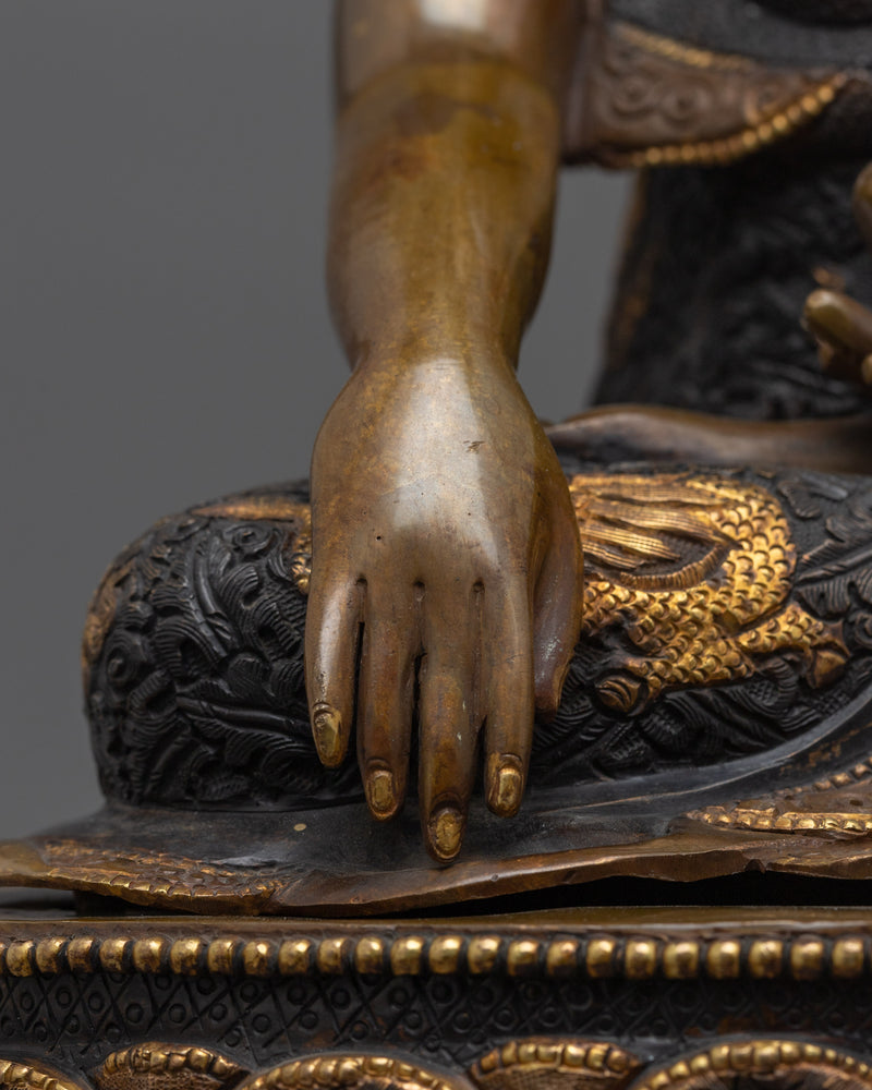 Oxidized Shakyamuni Buddha Figurine | Embrace Ancient Wisdom and Serenity