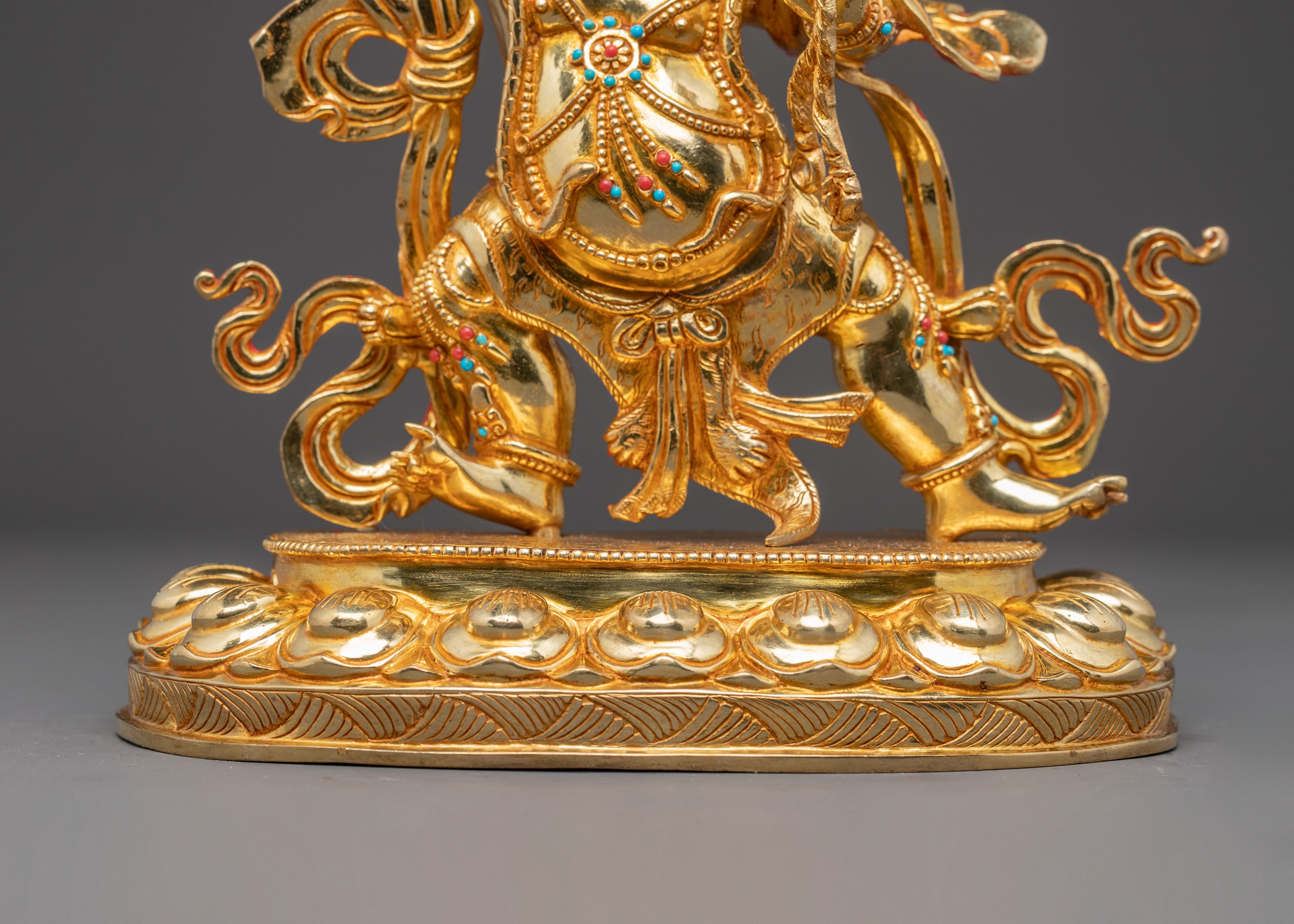 Handcrafted Wrathful Bodhisattva Vajrapani Copper Statue