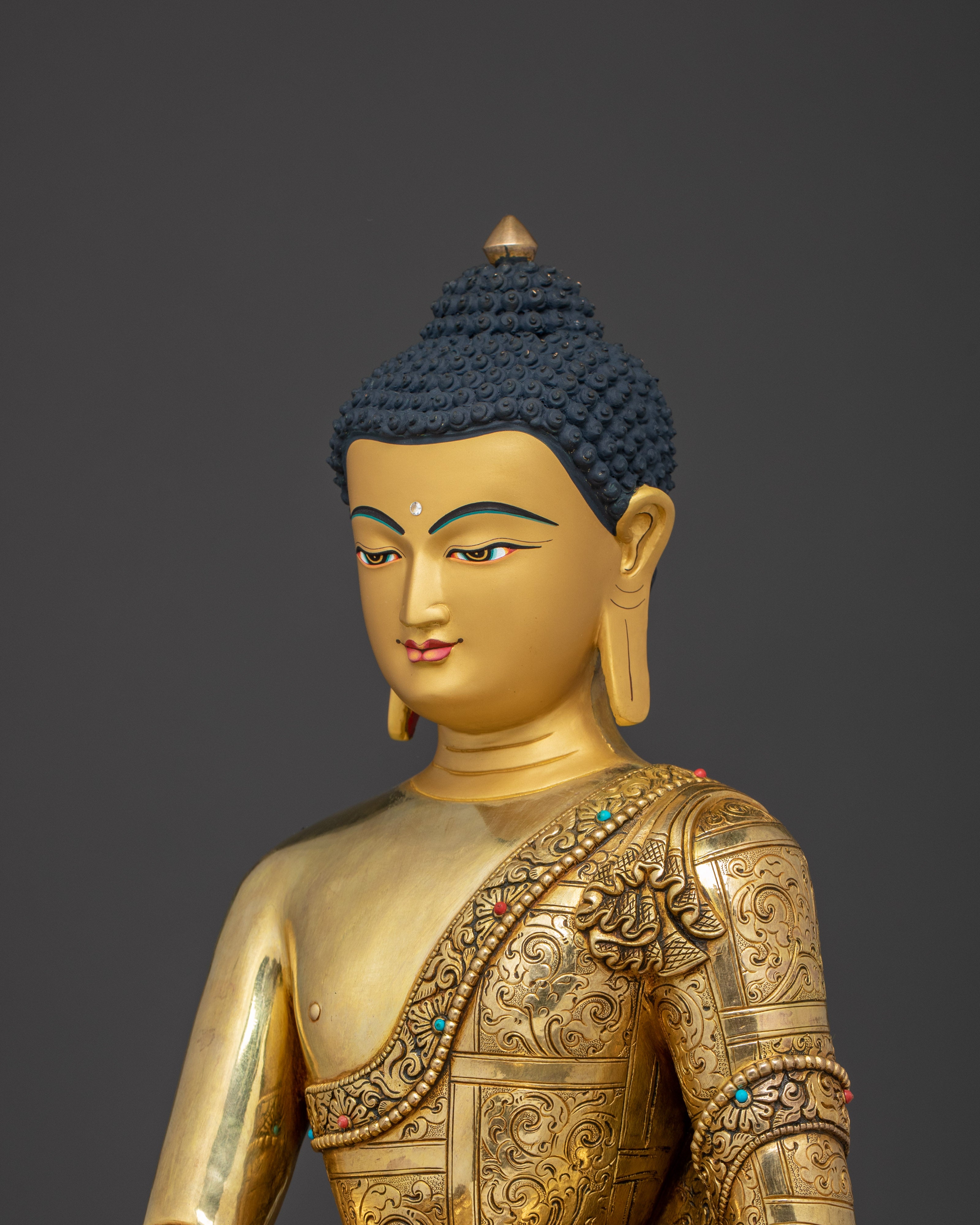 Statue Set of Shakyamuni Buddha, Green Tara, and Guru Rinpoche | Spiritual Trio