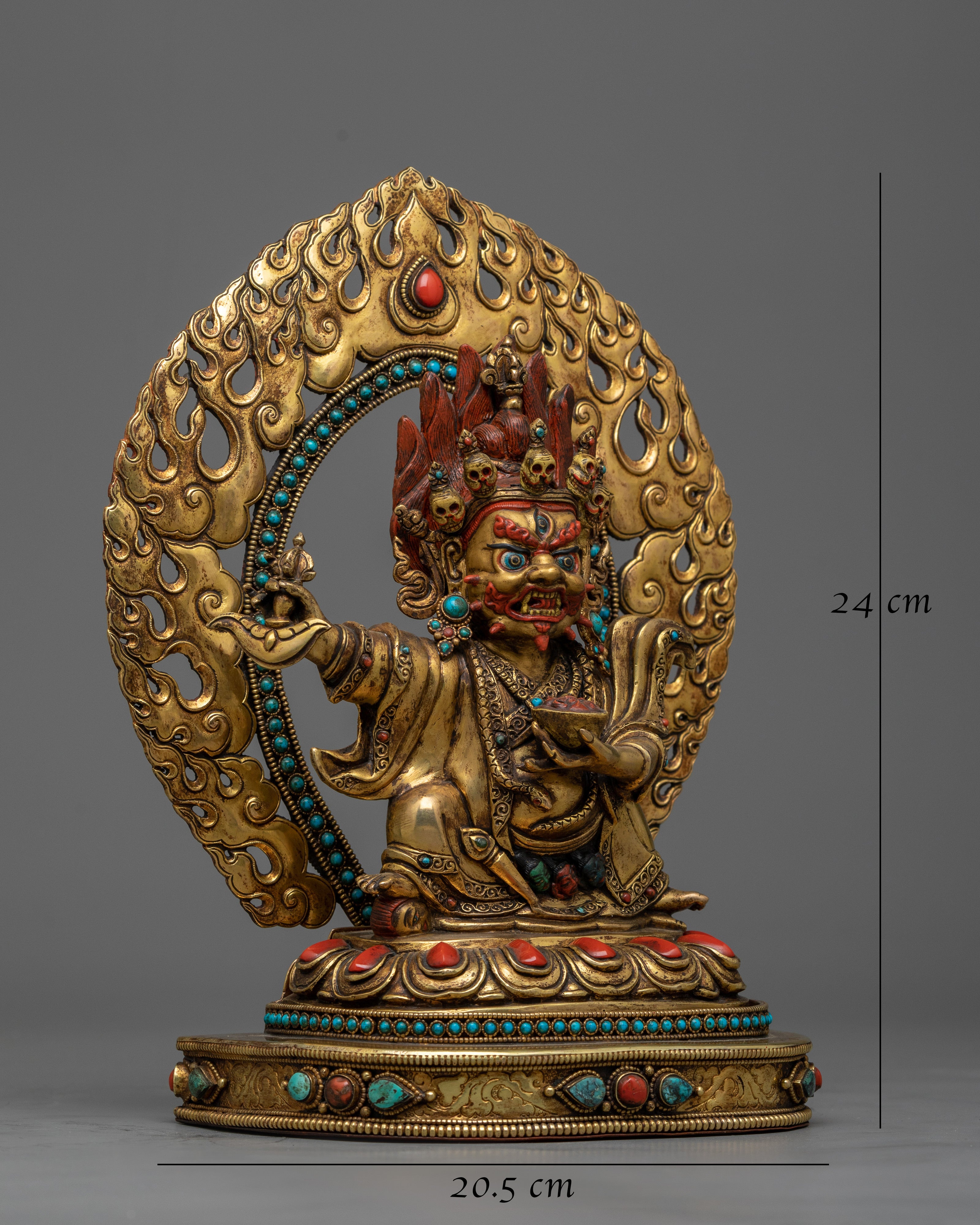 Antique Mahakala Bernagchen Figurine | Embrace Divine Protection