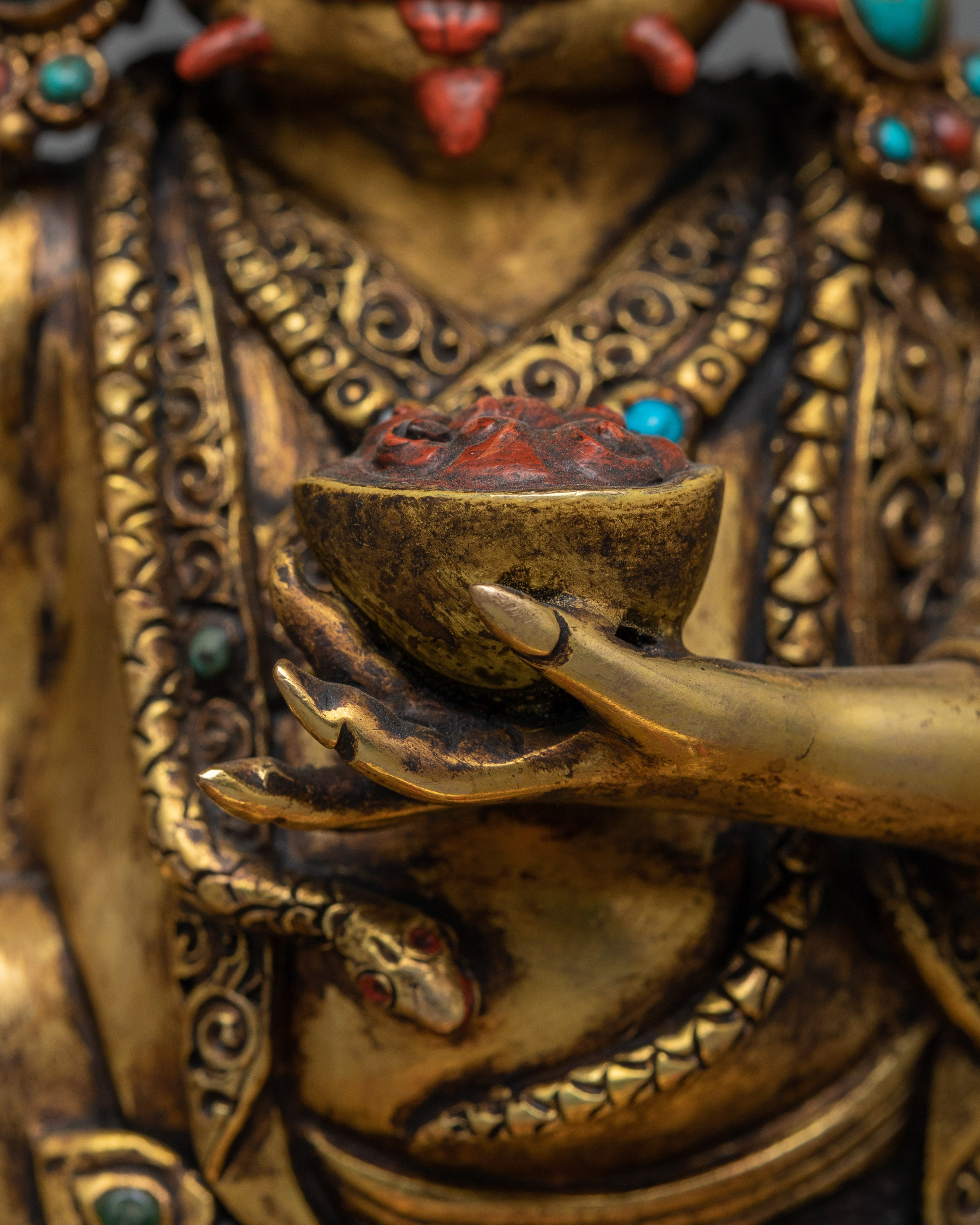 Antique Mahakala Bernagchen Figurine | Embrace Divine Protection