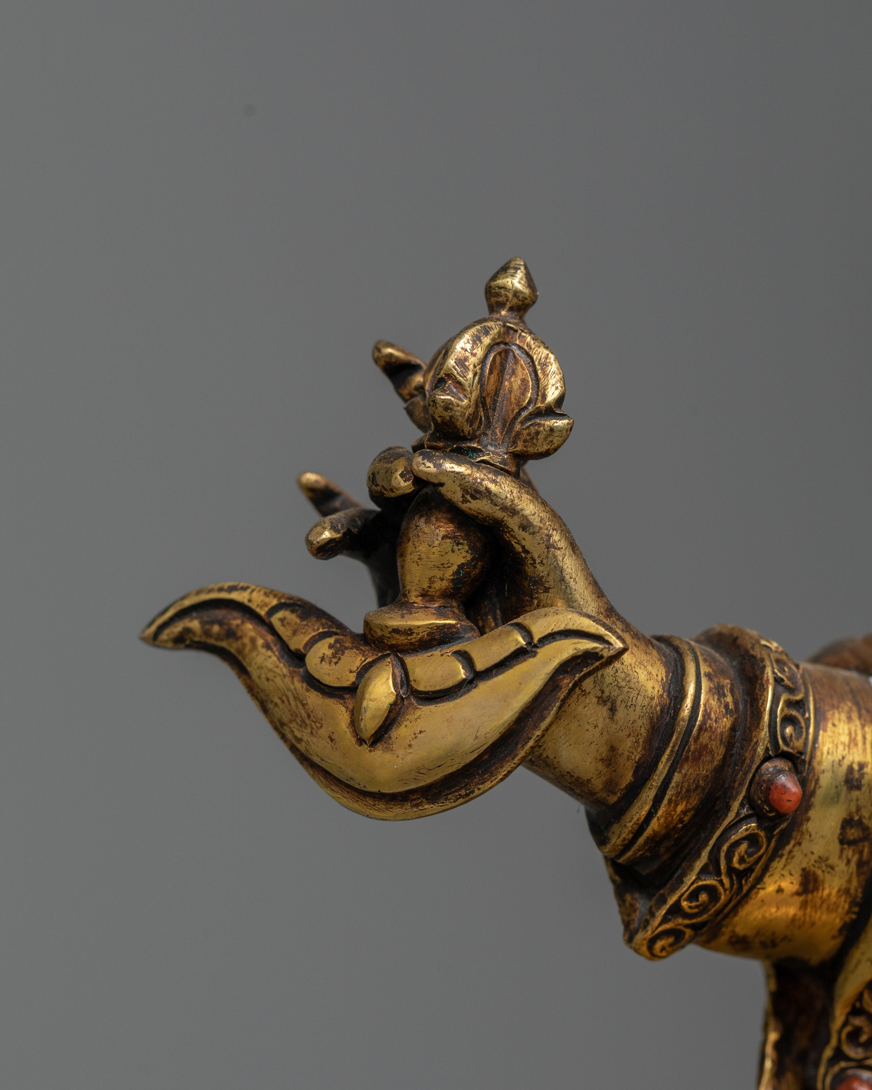 Antique Mahakala Bernagchen Figurine | Embrace Divine Protection