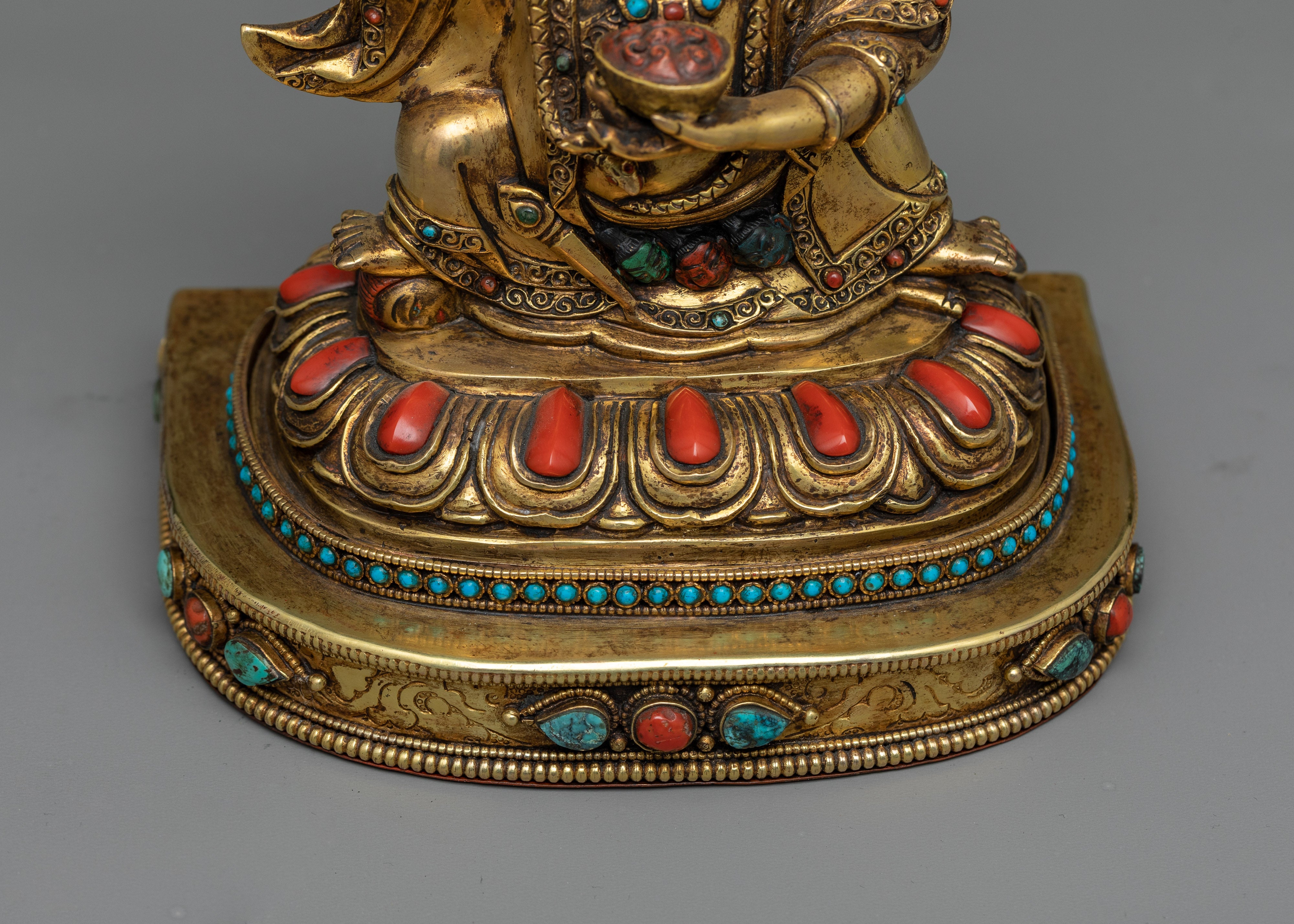 Antique Mahakala Bernagchen Figurine | Embrace Divine Protection