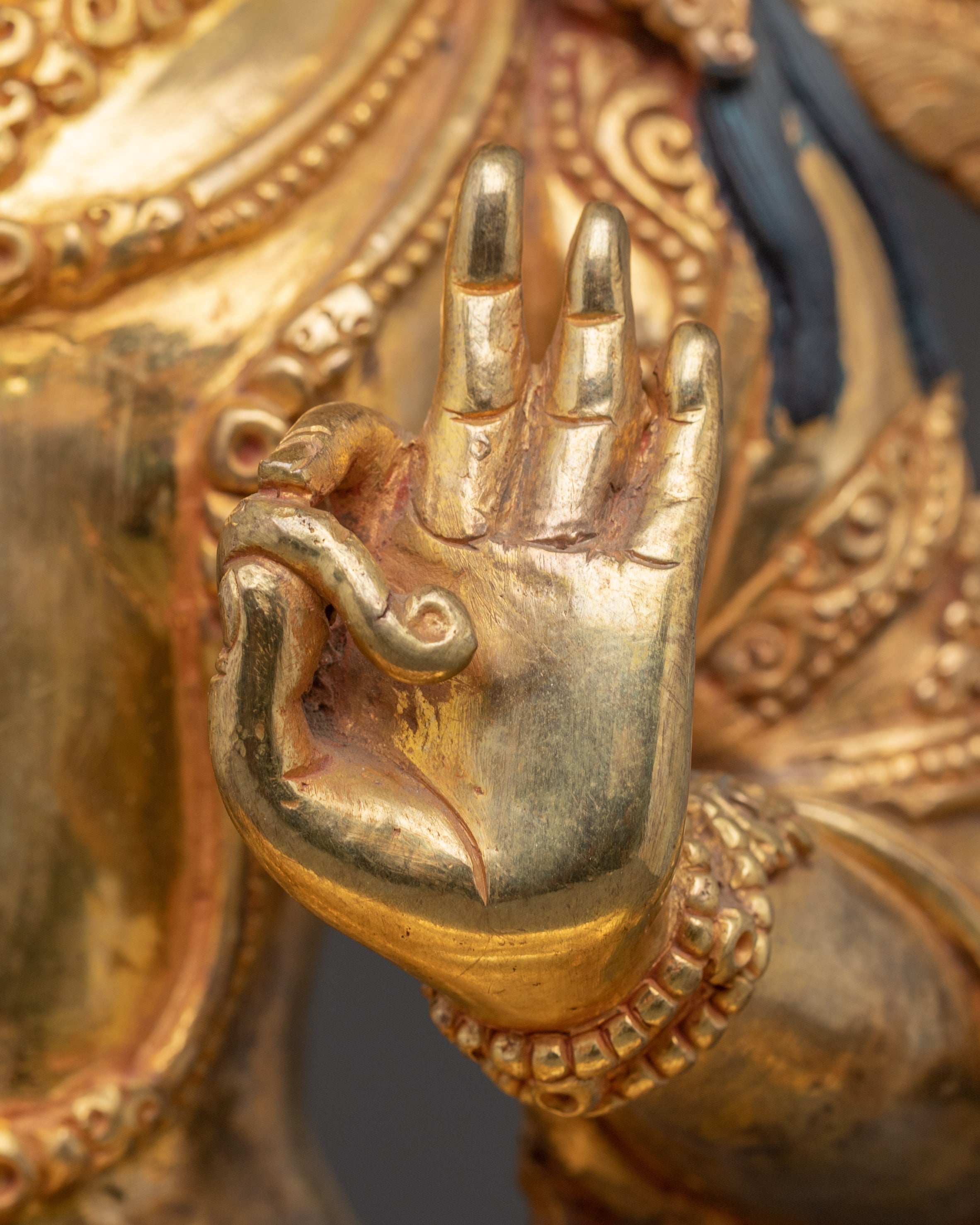 Wisdom Bodhisattva Manjushri Golden Statue | Embodiment of Transcendent Insight