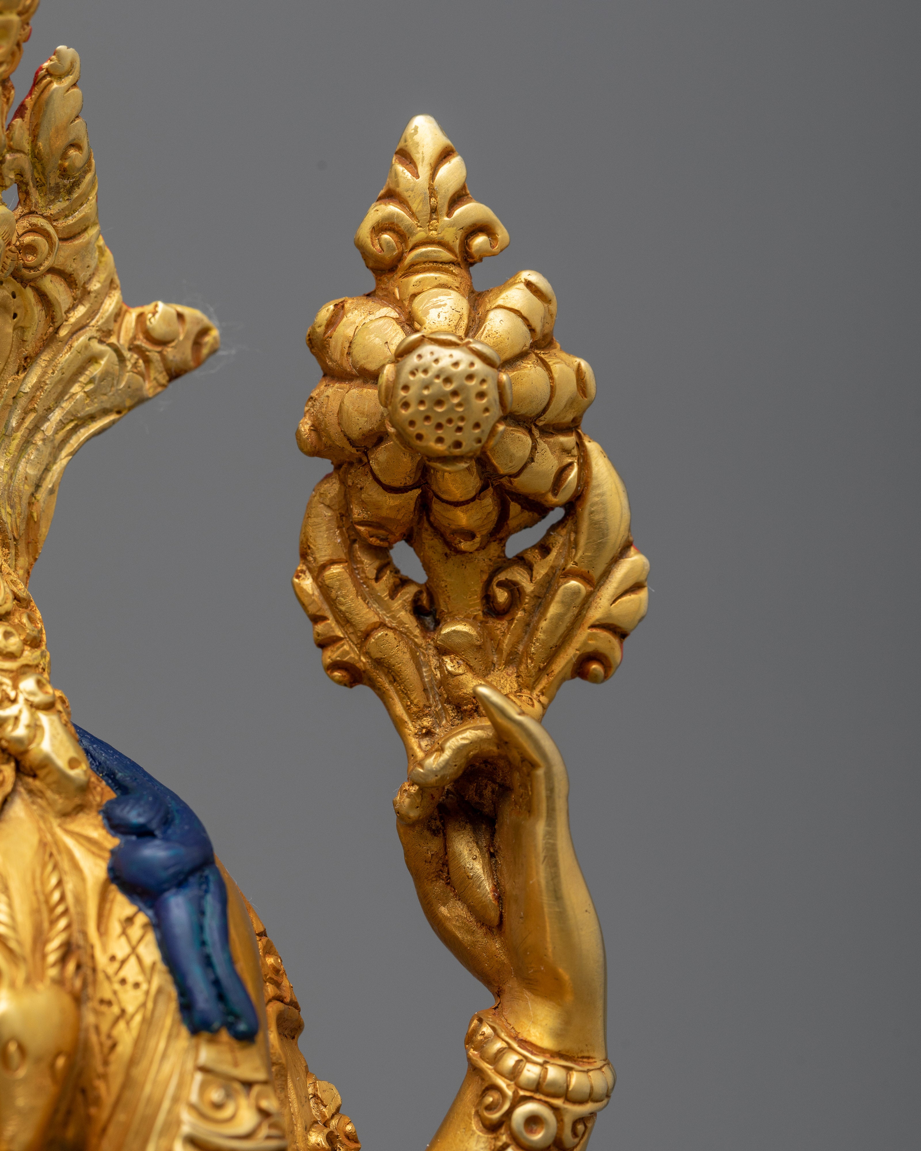 Gold Gilded Chenrezig Statue | Embrace Compassionate Enlightenment