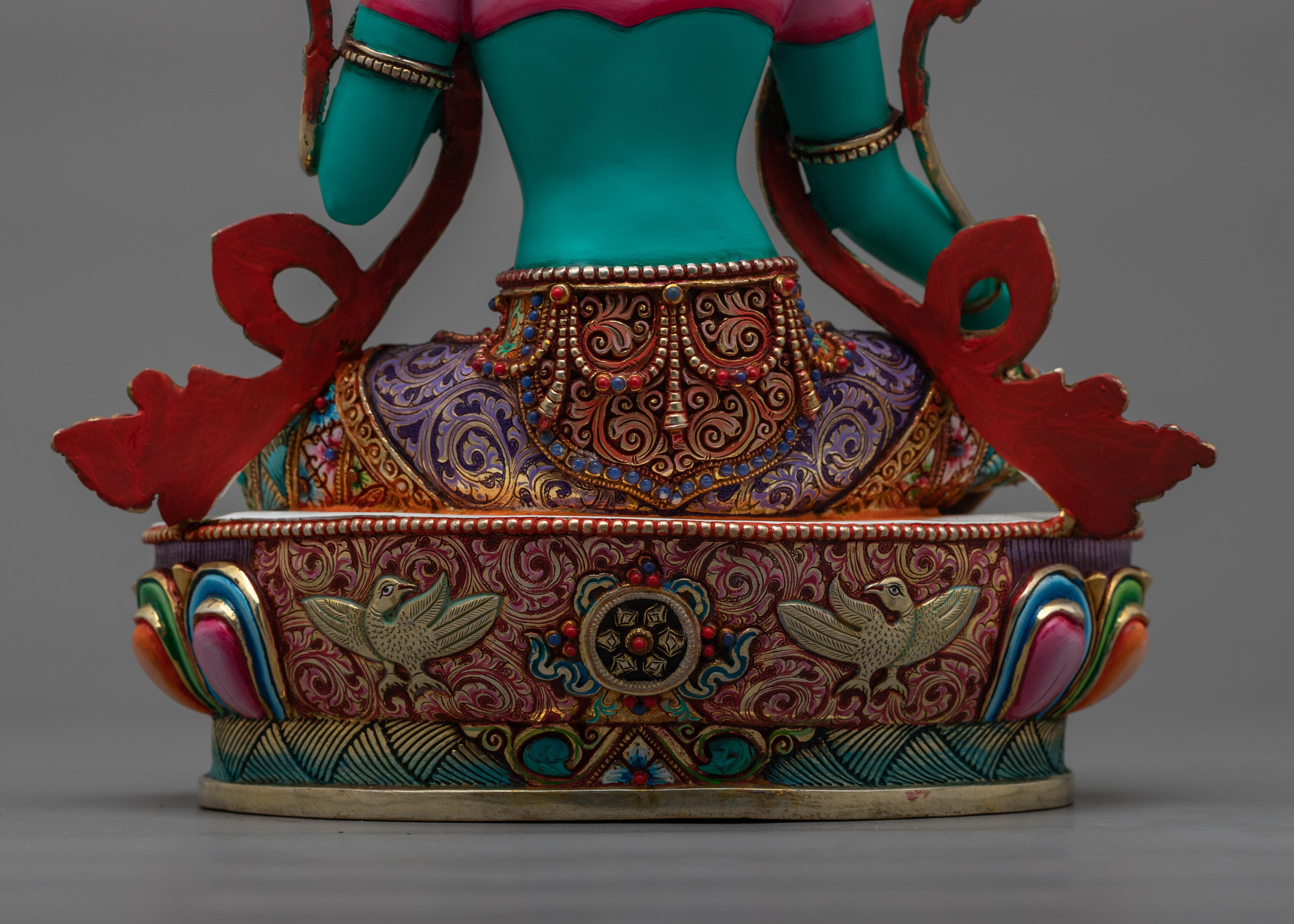 Colorful Diva Green Tara Statue | Radiate Spiritual Beauty