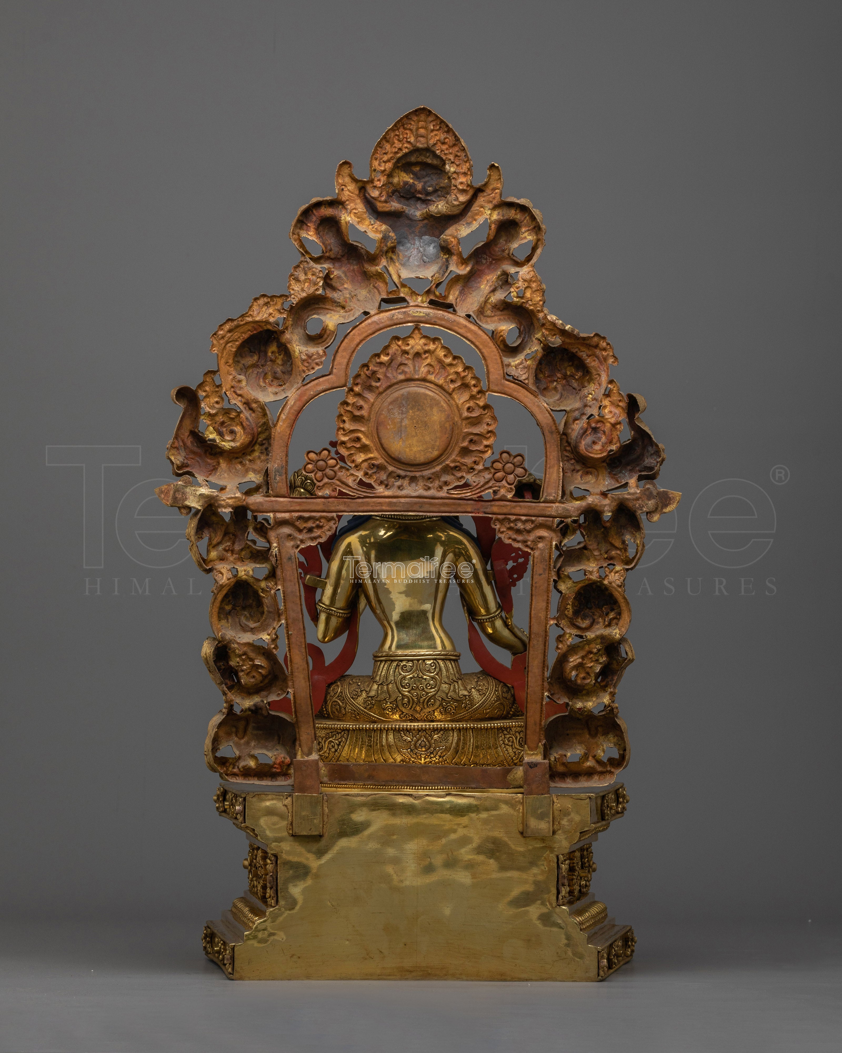 Elegant Green Tara on Throne | Elevate Your Spiritual Practice