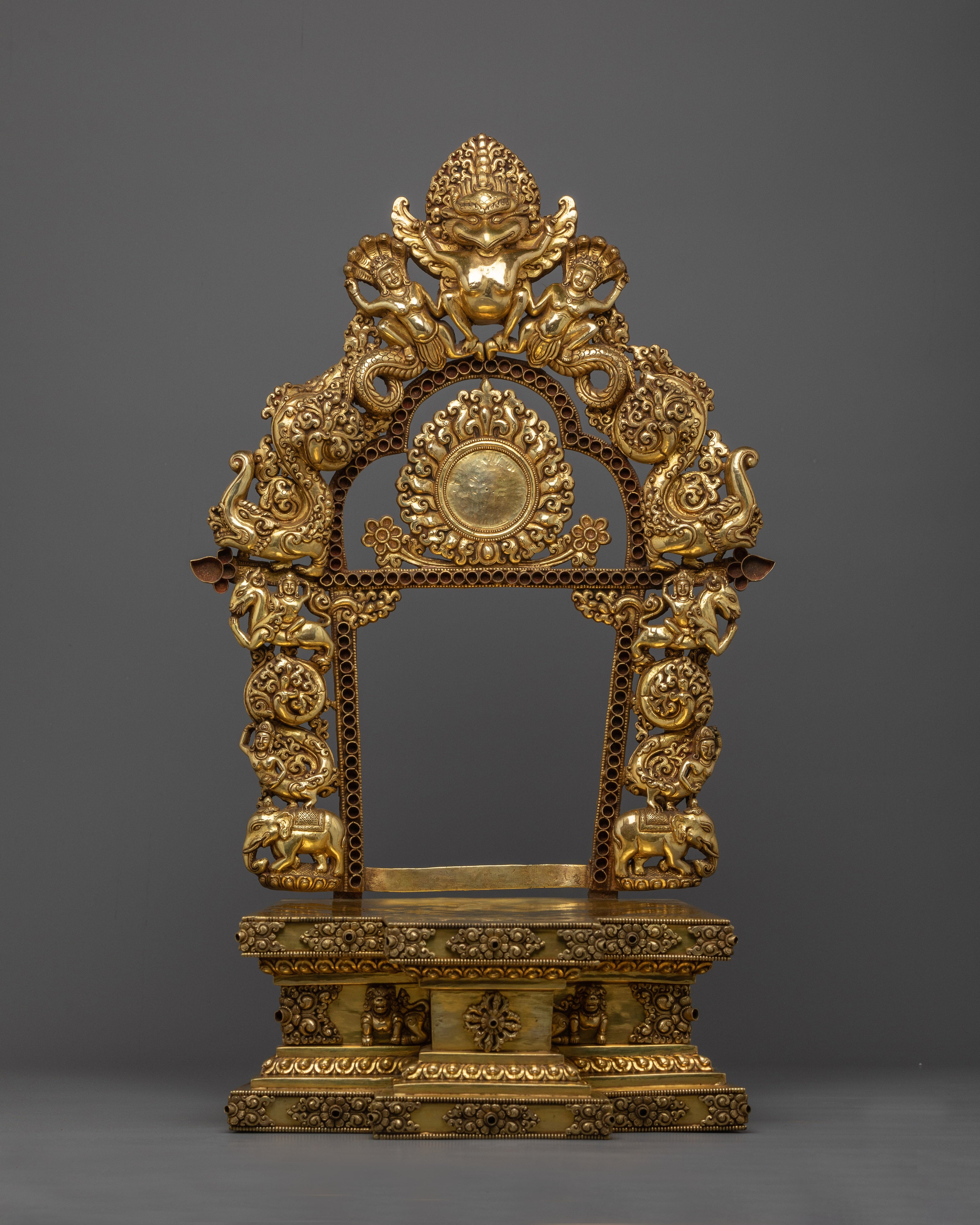 Elegant Green Tara on Throne | Elevate Your Spiritual Practice