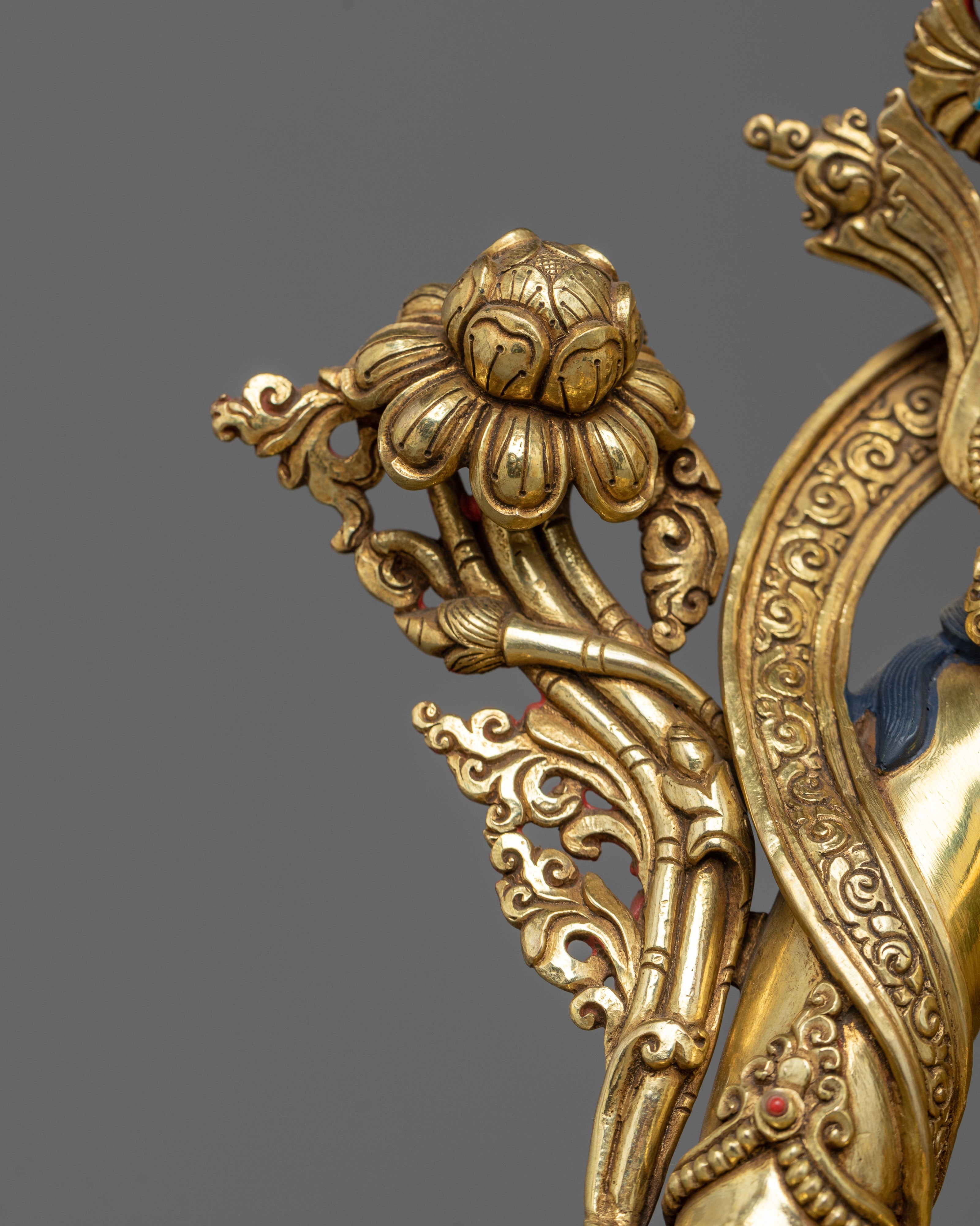 Elegant Green Tara on Throne | Elevate Your Spiritual Practice