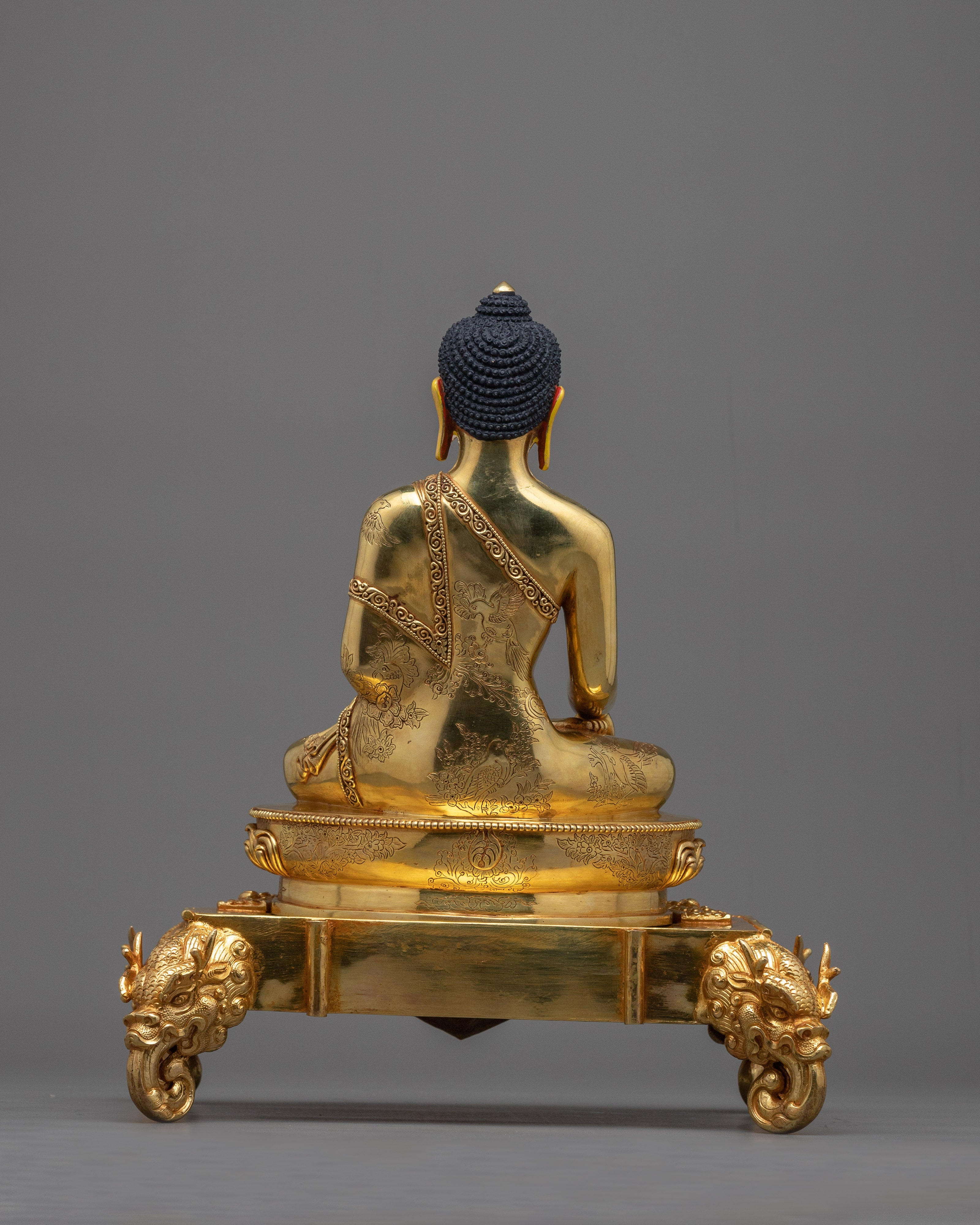Shakyamuni Buddha Gold Gilded Figure | Experience Divine Radiance and Wisdom