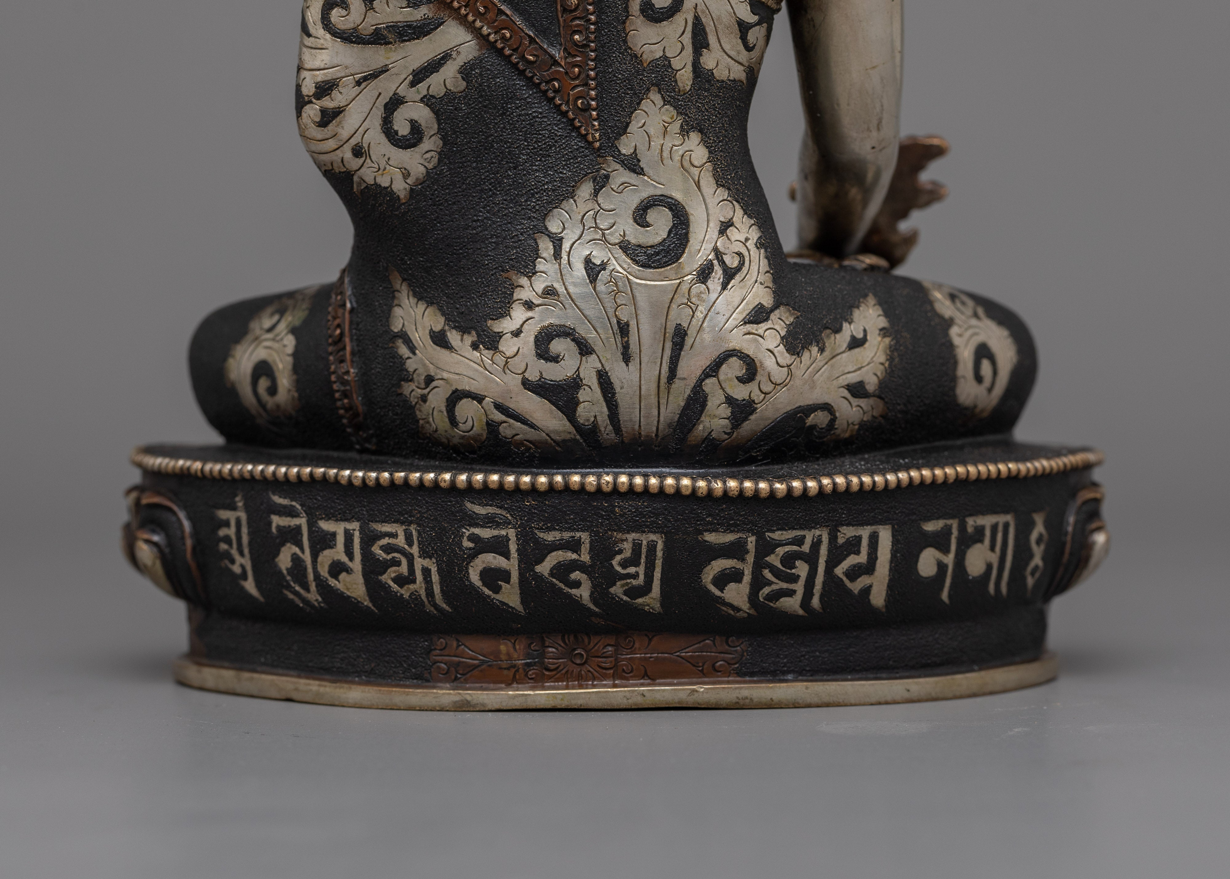 Medicine Buddha Silver Plated Figure | Discover Healing and Enlightenment