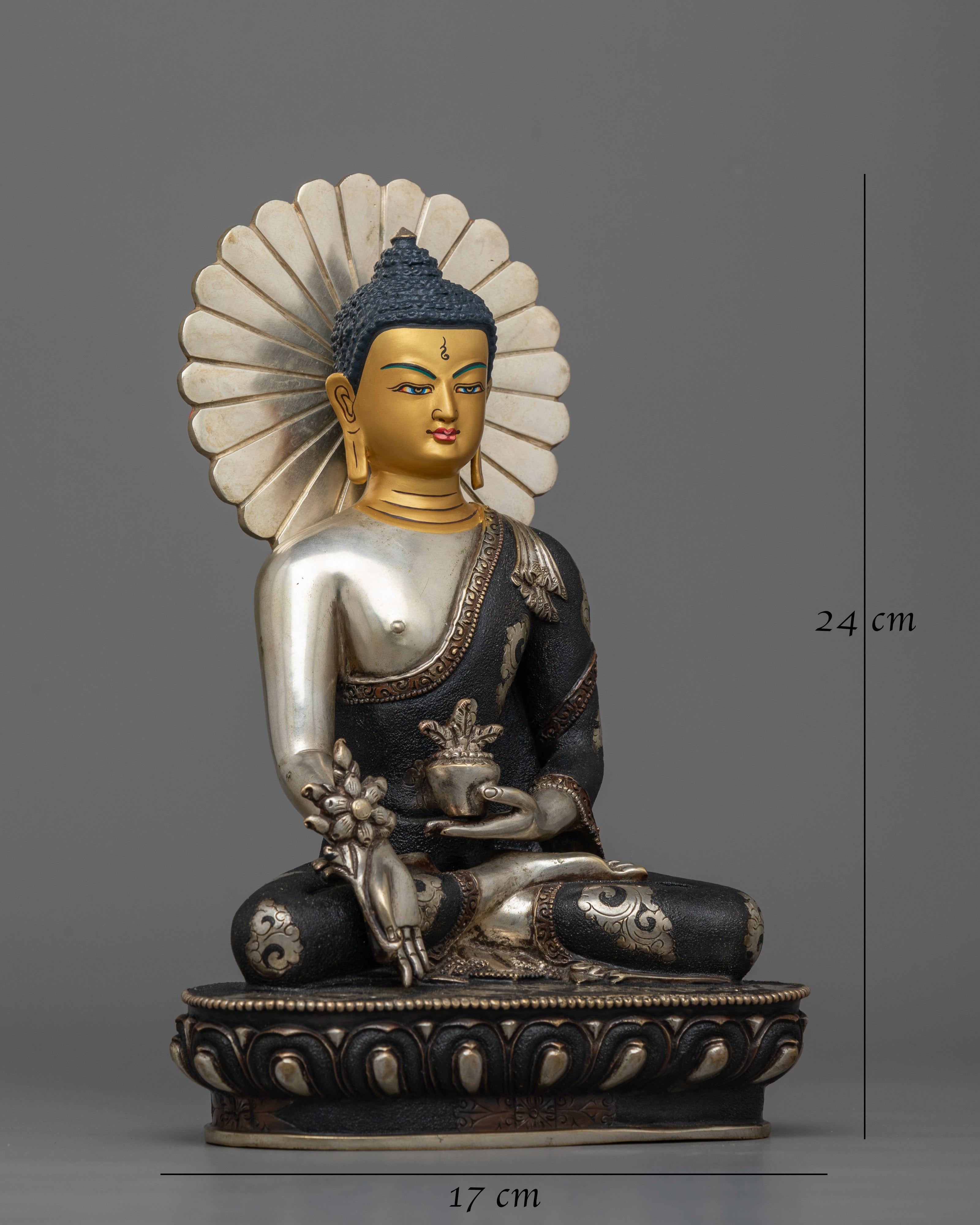 medicine-buddha-silver-plated-figure