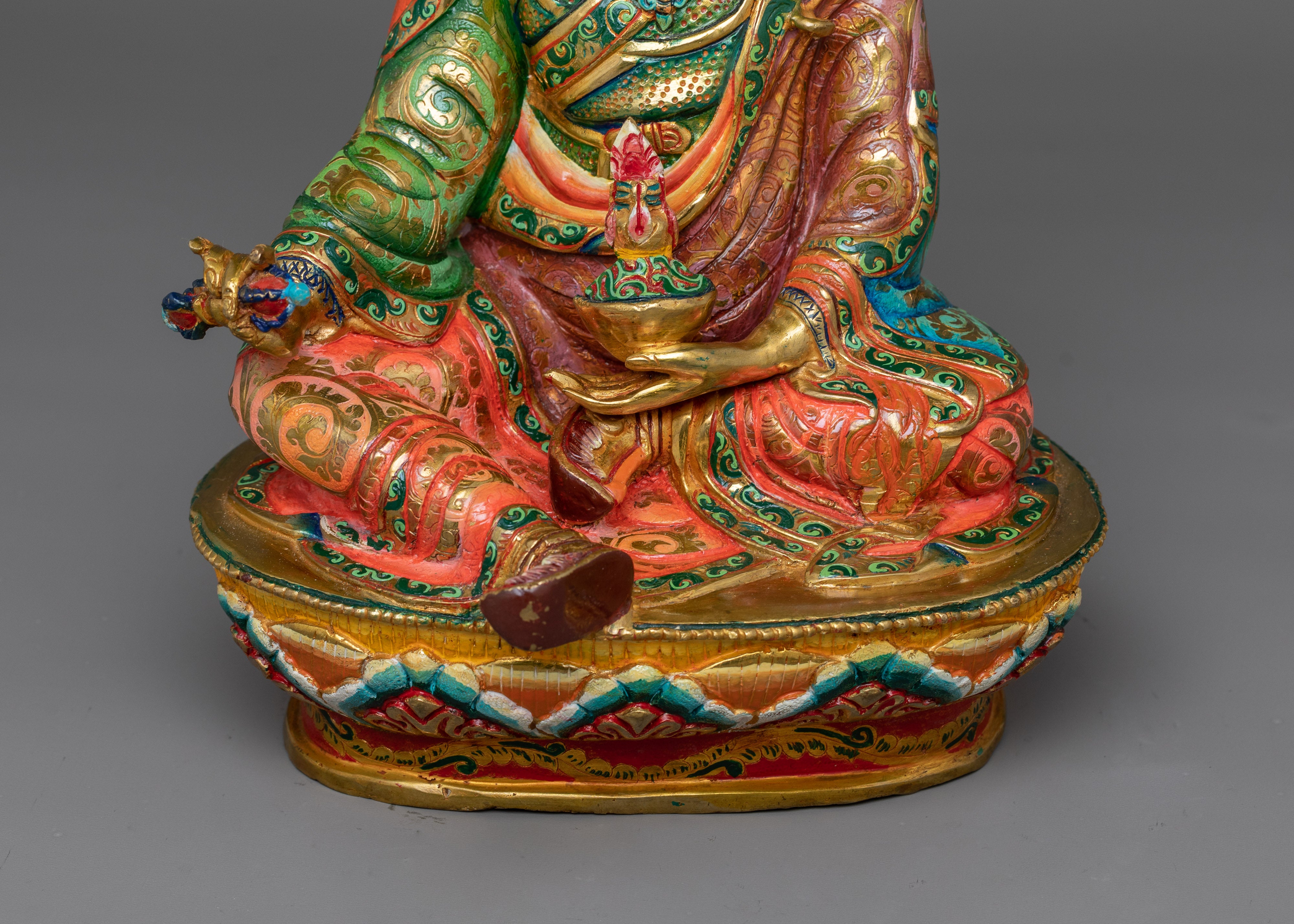 Colorful Guru Rinpoche Statue | Embrace Divine Wisdom and Compassion