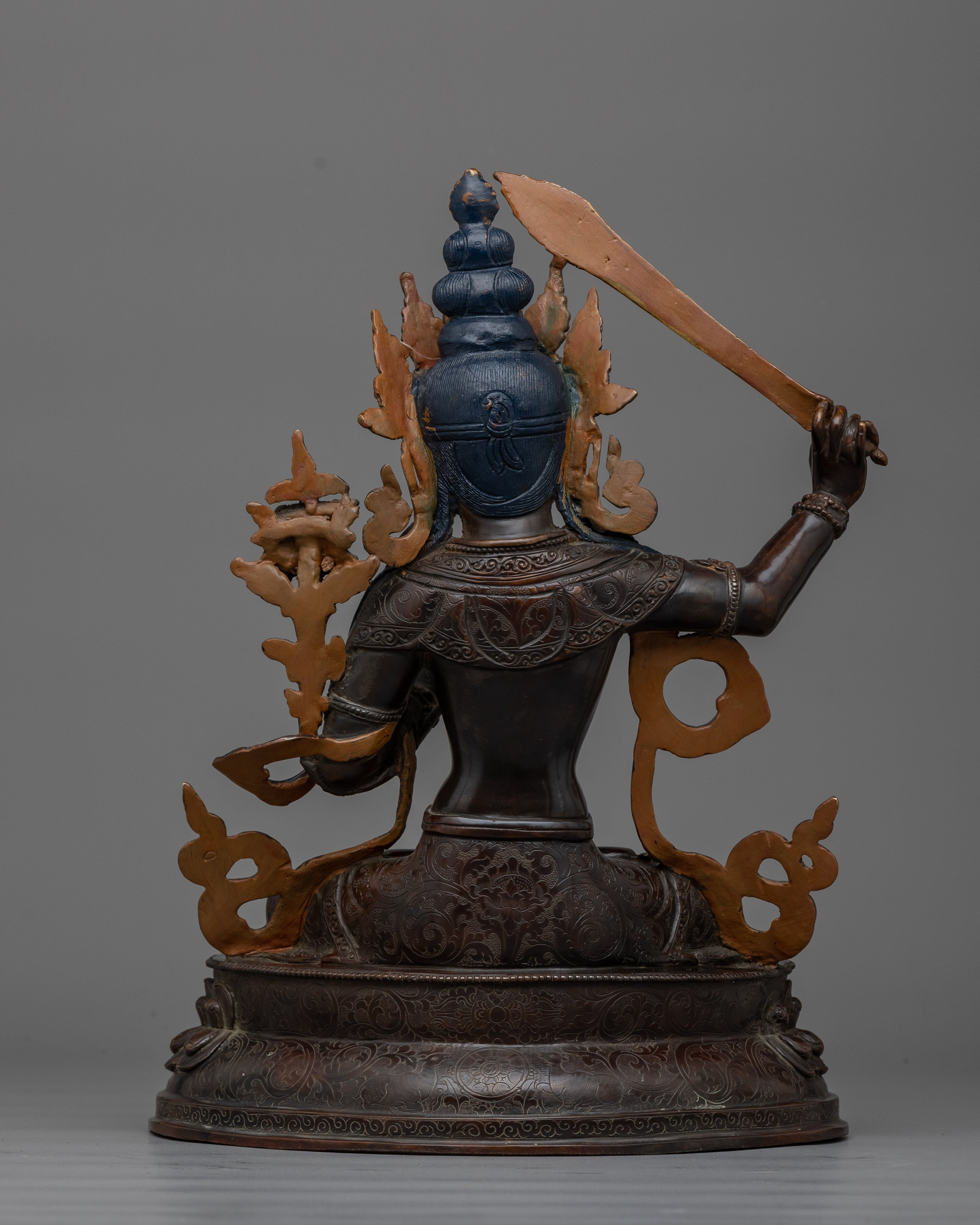 Manjushri Oxidized Figure Statue | Embrace Divine Wisdom