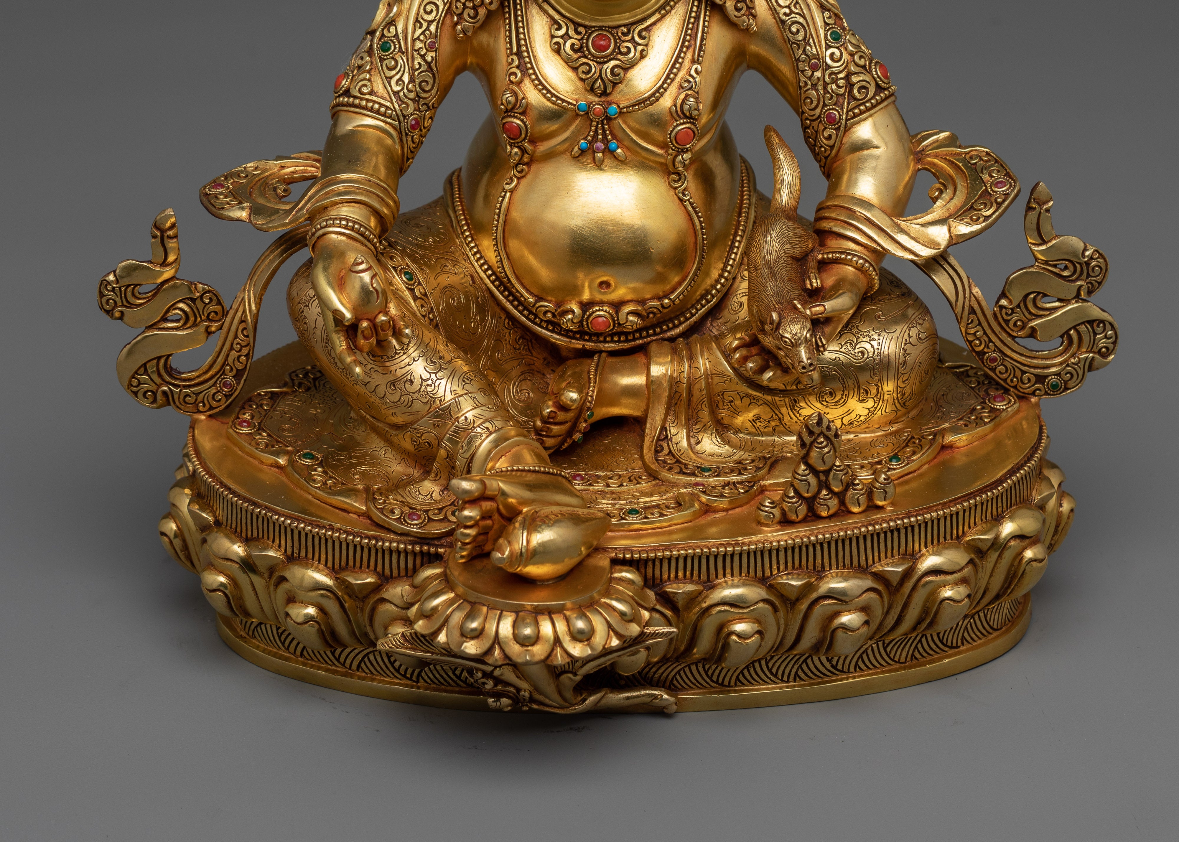 Jewels Deity Dzambhala Statue | Invite Prosperity and Abundance into Your Life