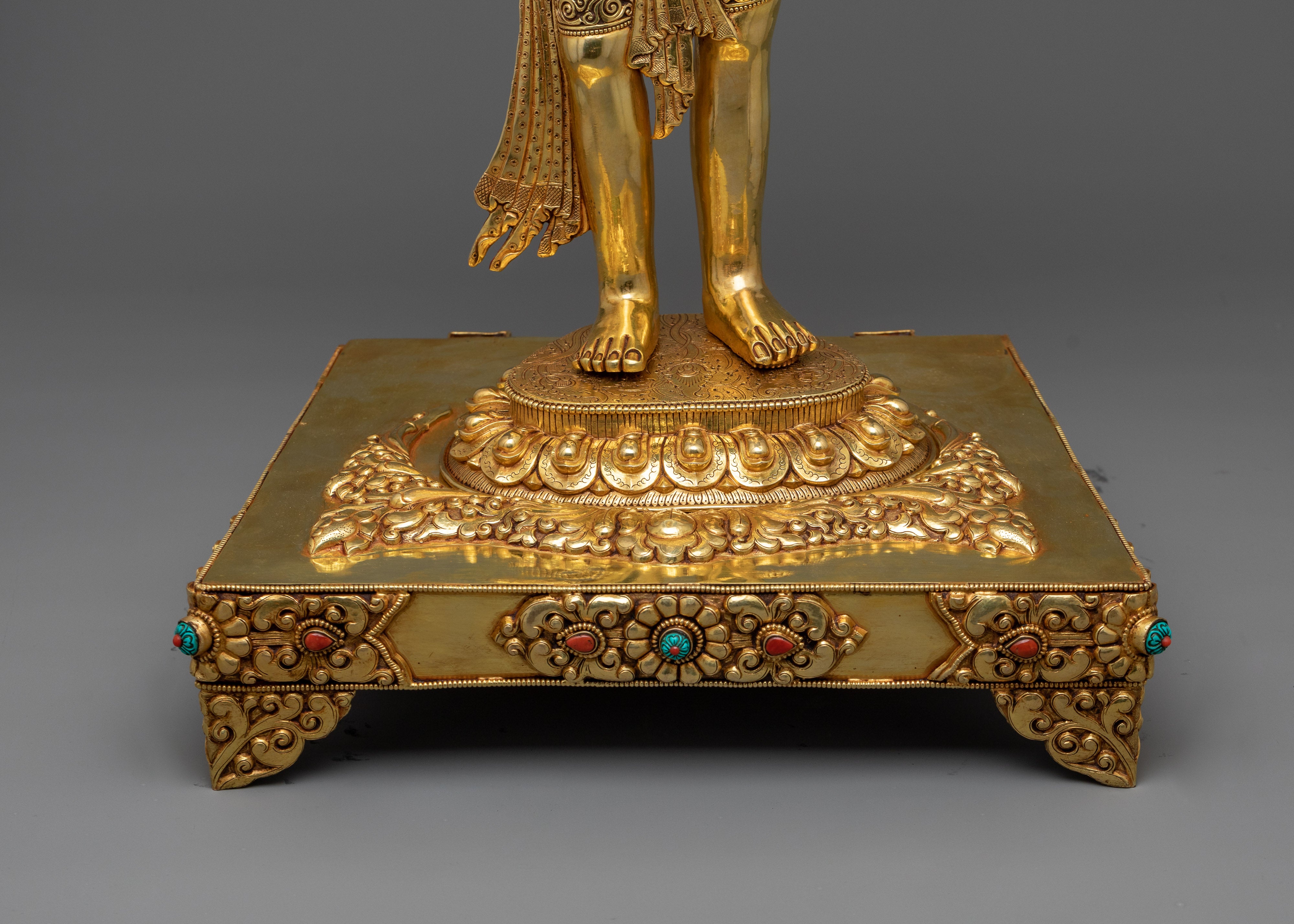 Green Tara Standing Figure | Radiant Symbol of Divine Grace