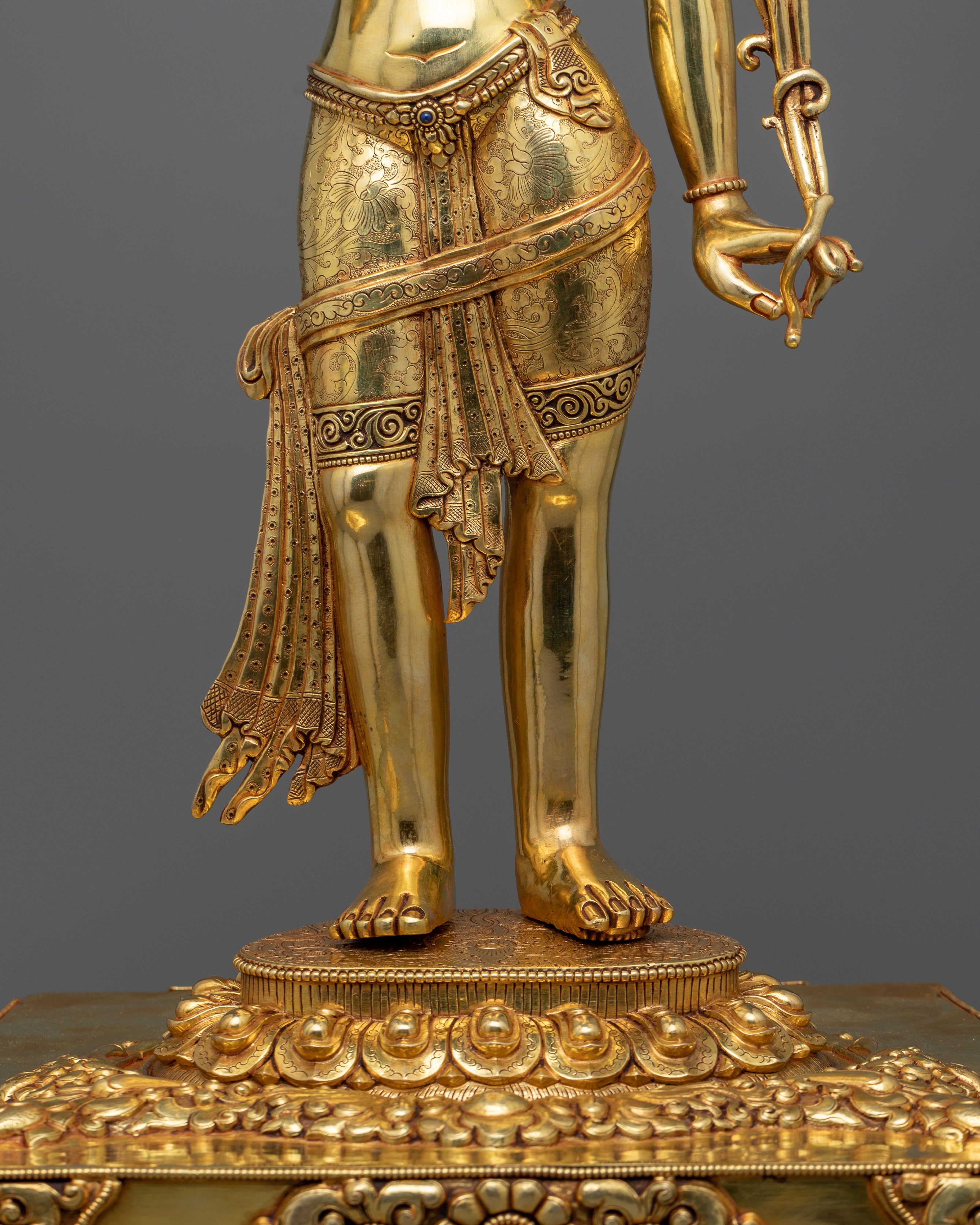 Green Tara Standing Figure | Radiant Symbol of Divine Grace