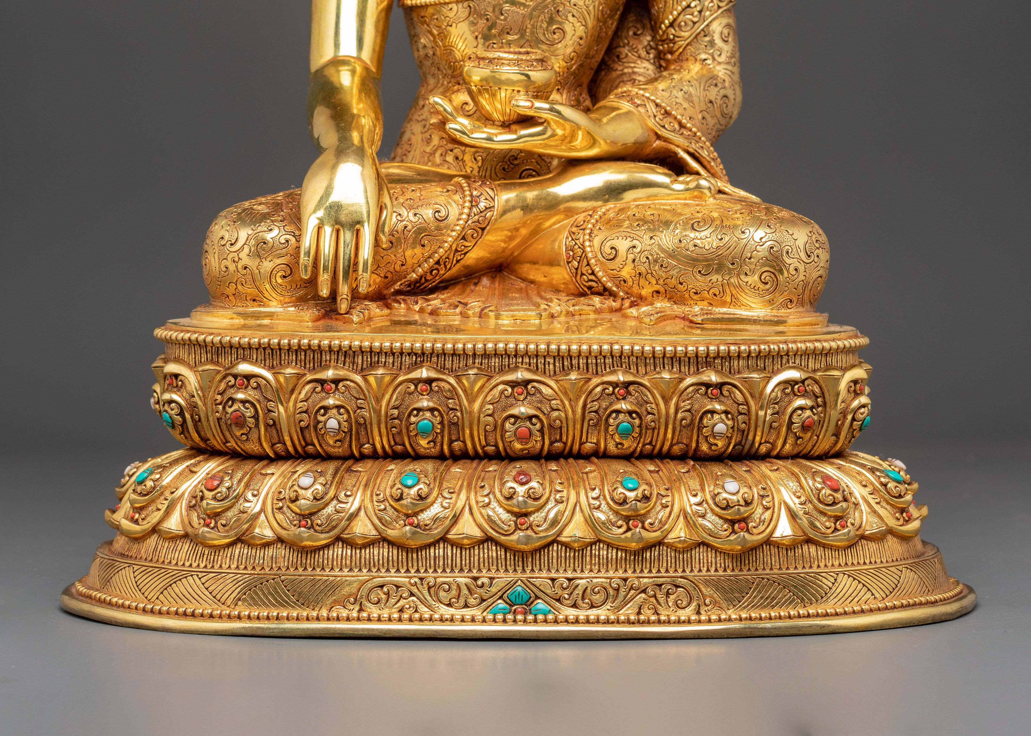 Himalayan Golden Shakyamuni Buddha Handmade Art | Historical Buddha