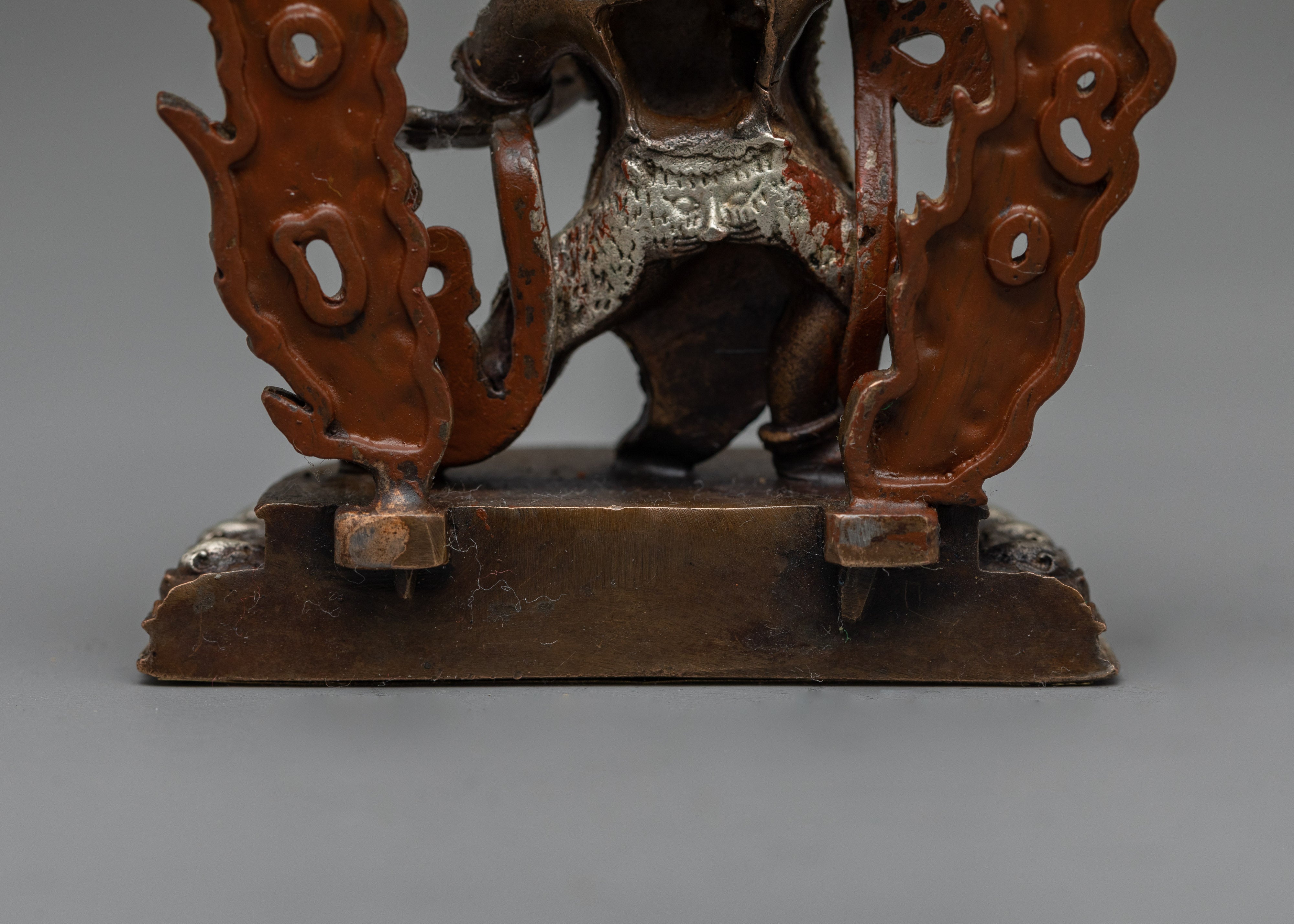 Machine-Molded Vajrapani Statue | Silver Plated Protector of the Dharma