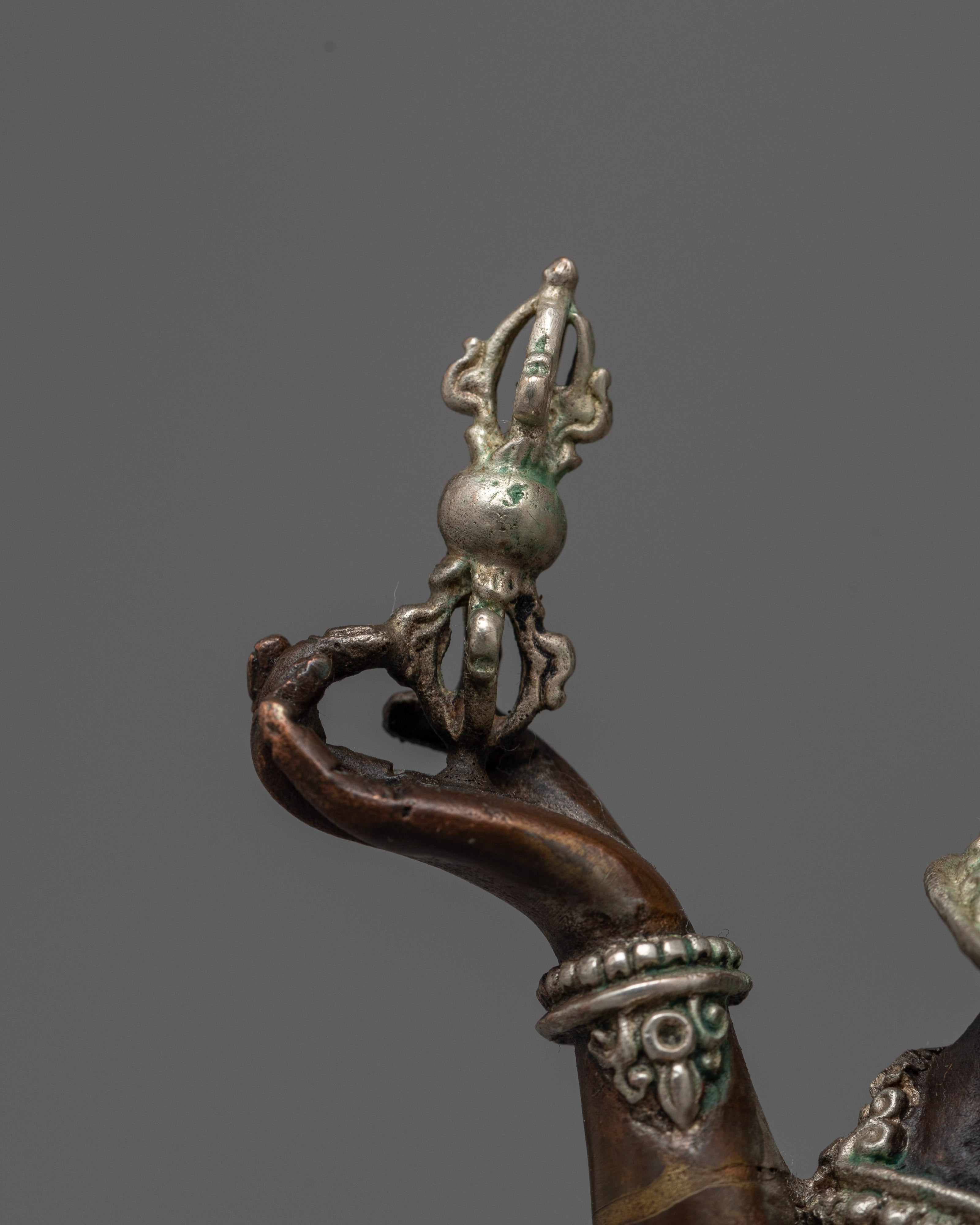 Machine-Made Prajna Paramita Statue | Silver Electroplated Essence of Wisdom