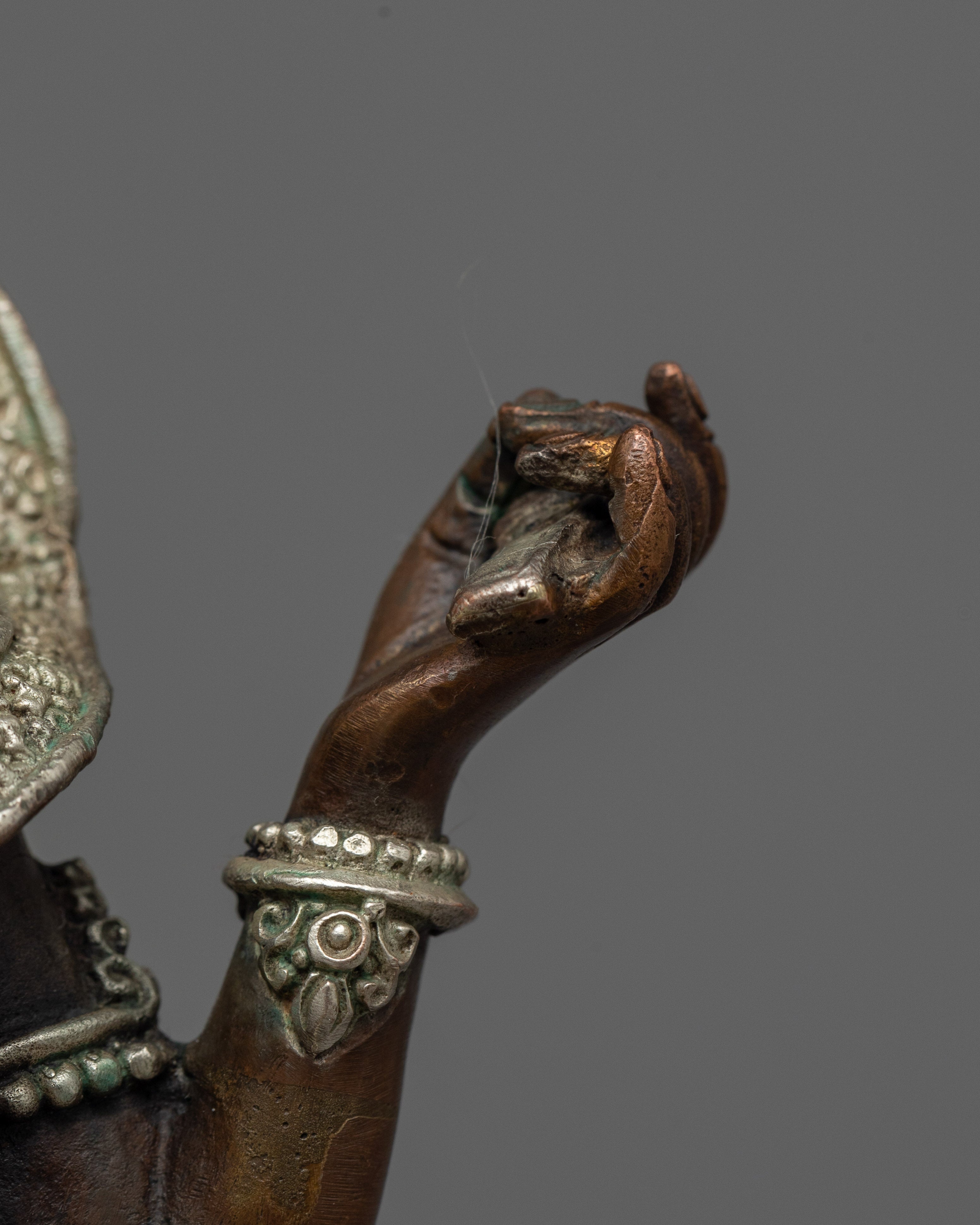 Machine-Made Prajna Paramita Statue | Silver Electroplated Essence of Wisdom