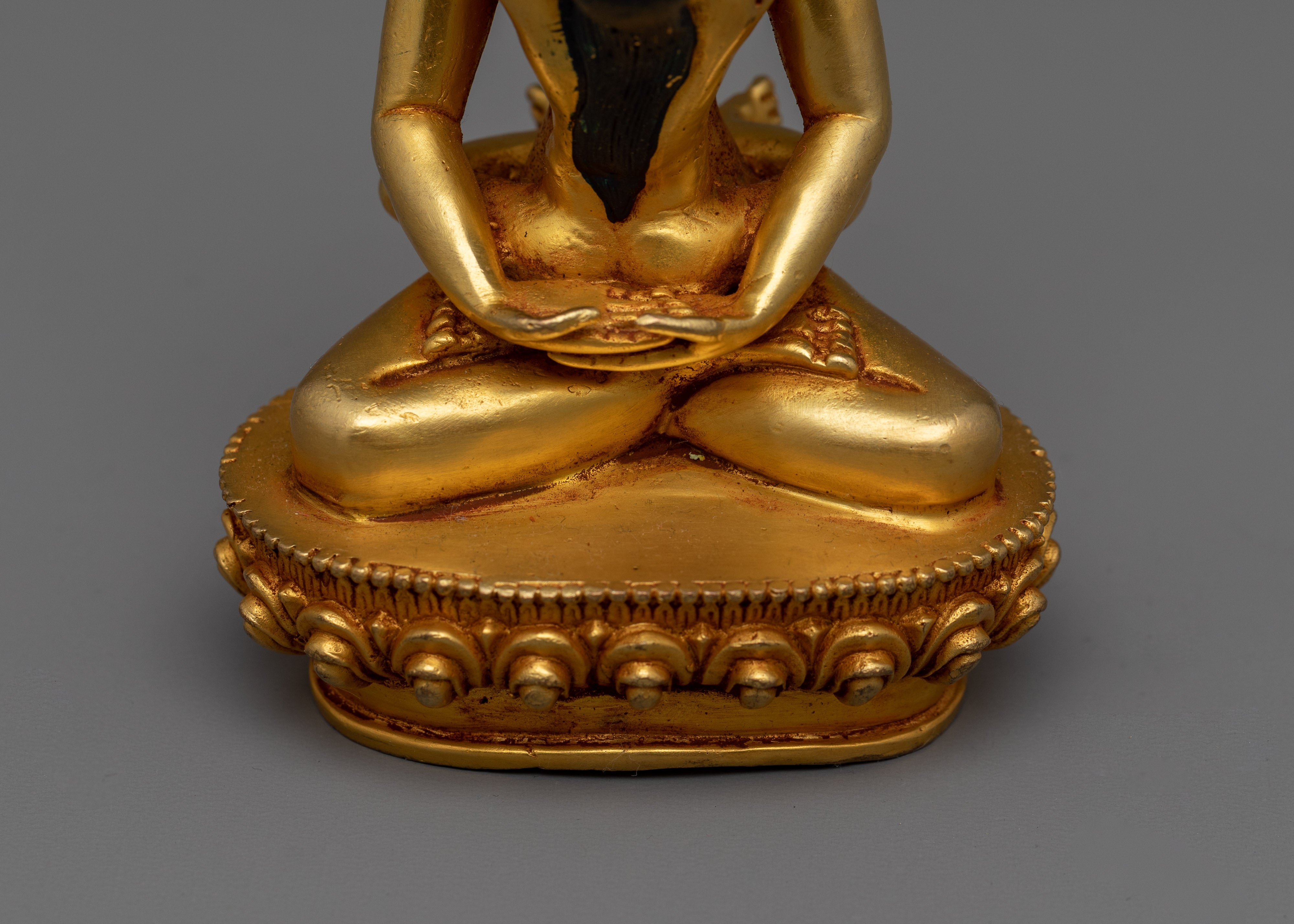 Machine-Made Samantabhadra with Consort Statue | Gold Electroplated Symbol of Unity