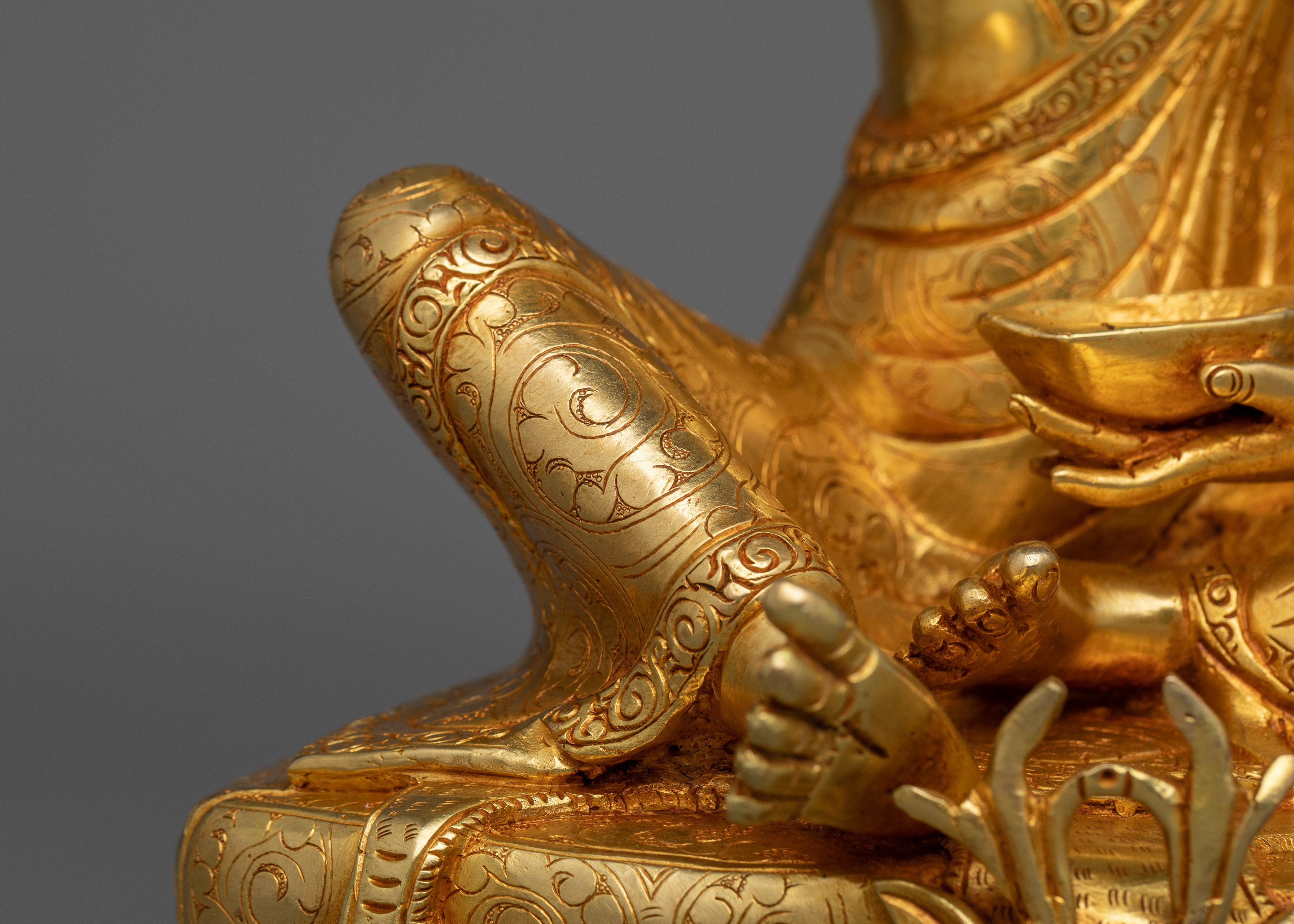 Marpha, Milarepa, and Gompopa Statue Set | Triumvirate of Tibetan Wisdom