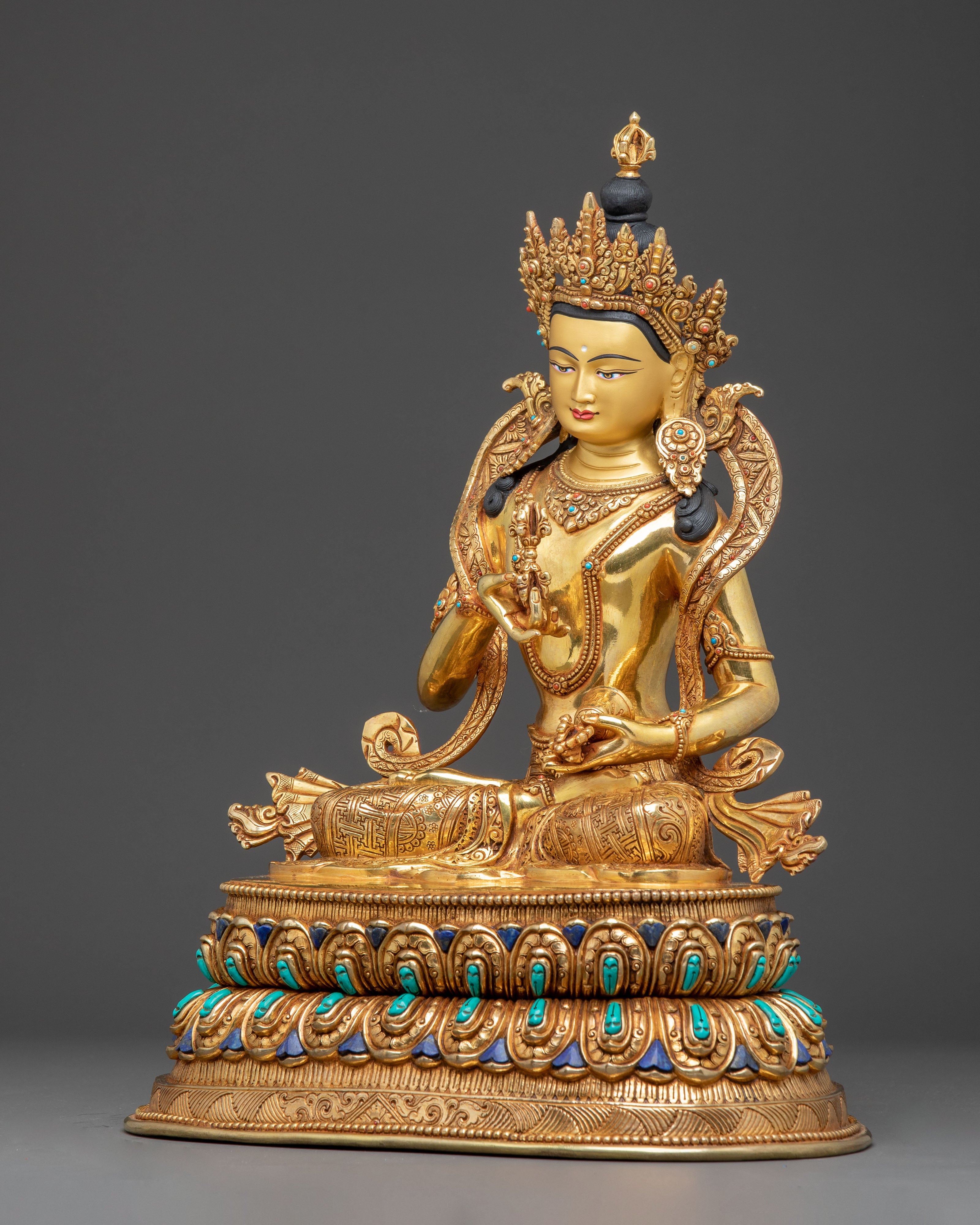 Handmade Vajrasattva Copper Statue: Karma Cleansing Deity