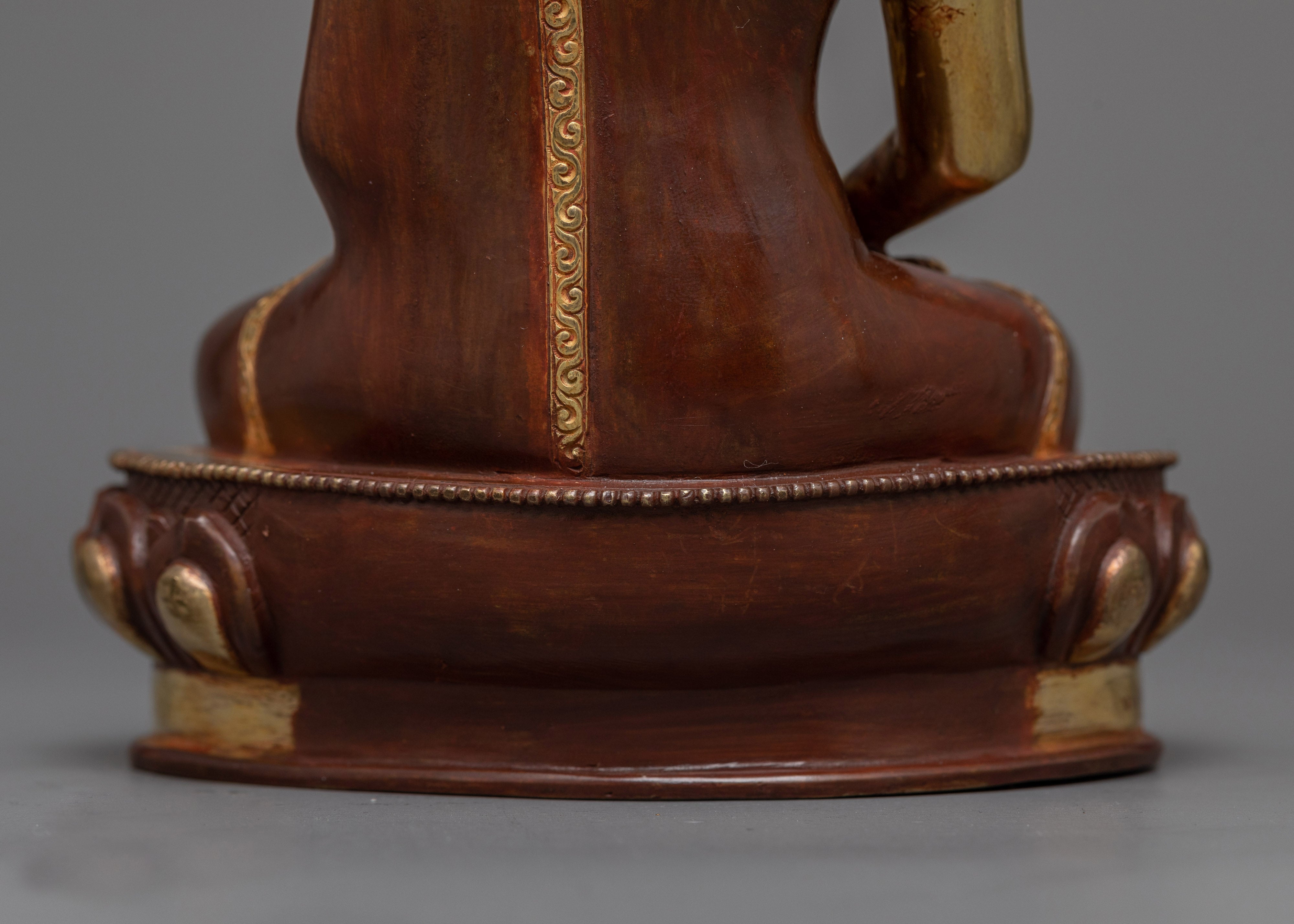 Amitabha Buddha Gold Gilded Oxidized Statue | Symbol of Infinite Light and Compassion