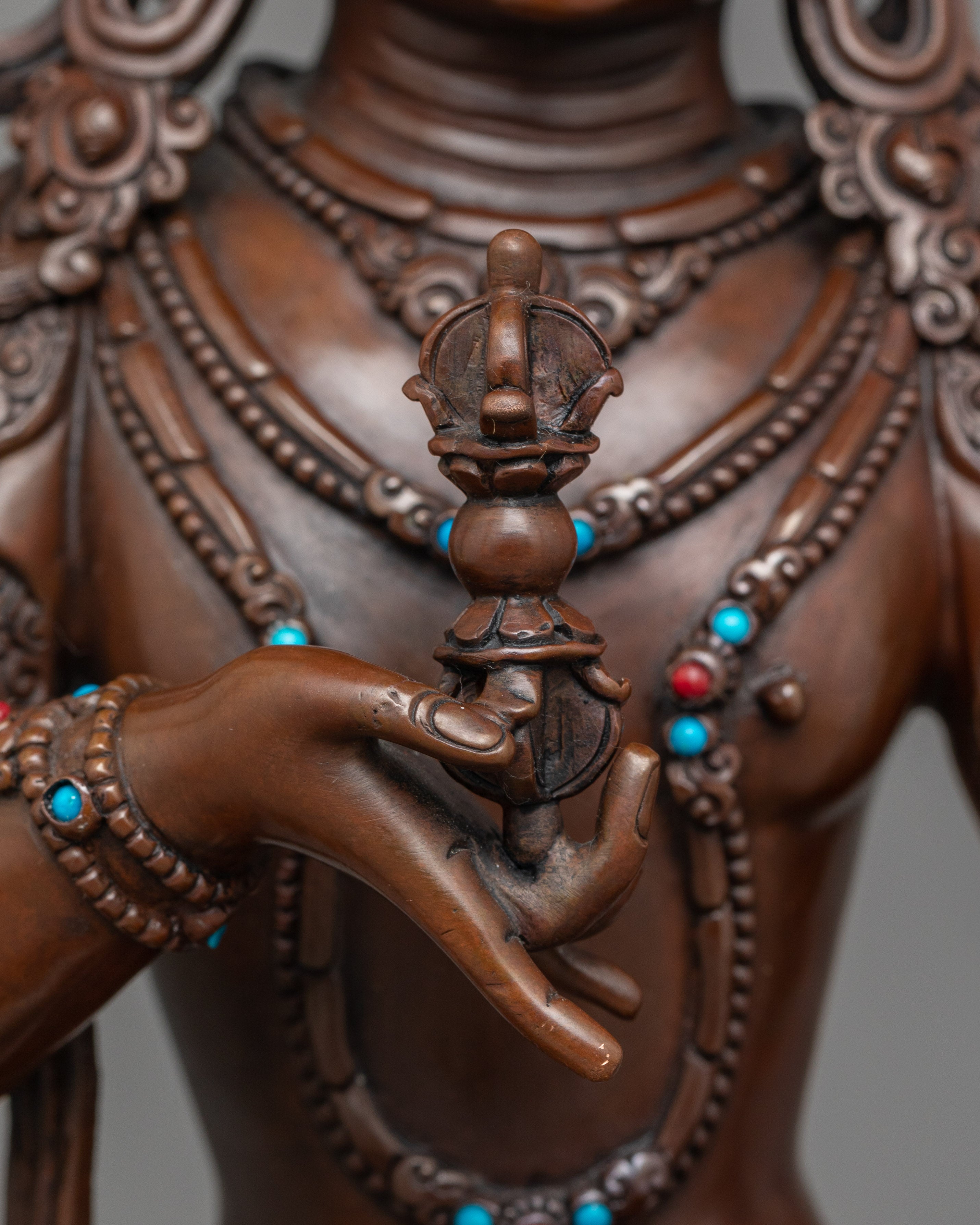 33cm Vajrasattva Statue | Tibetan Dorje Sempa Copper Sculpture