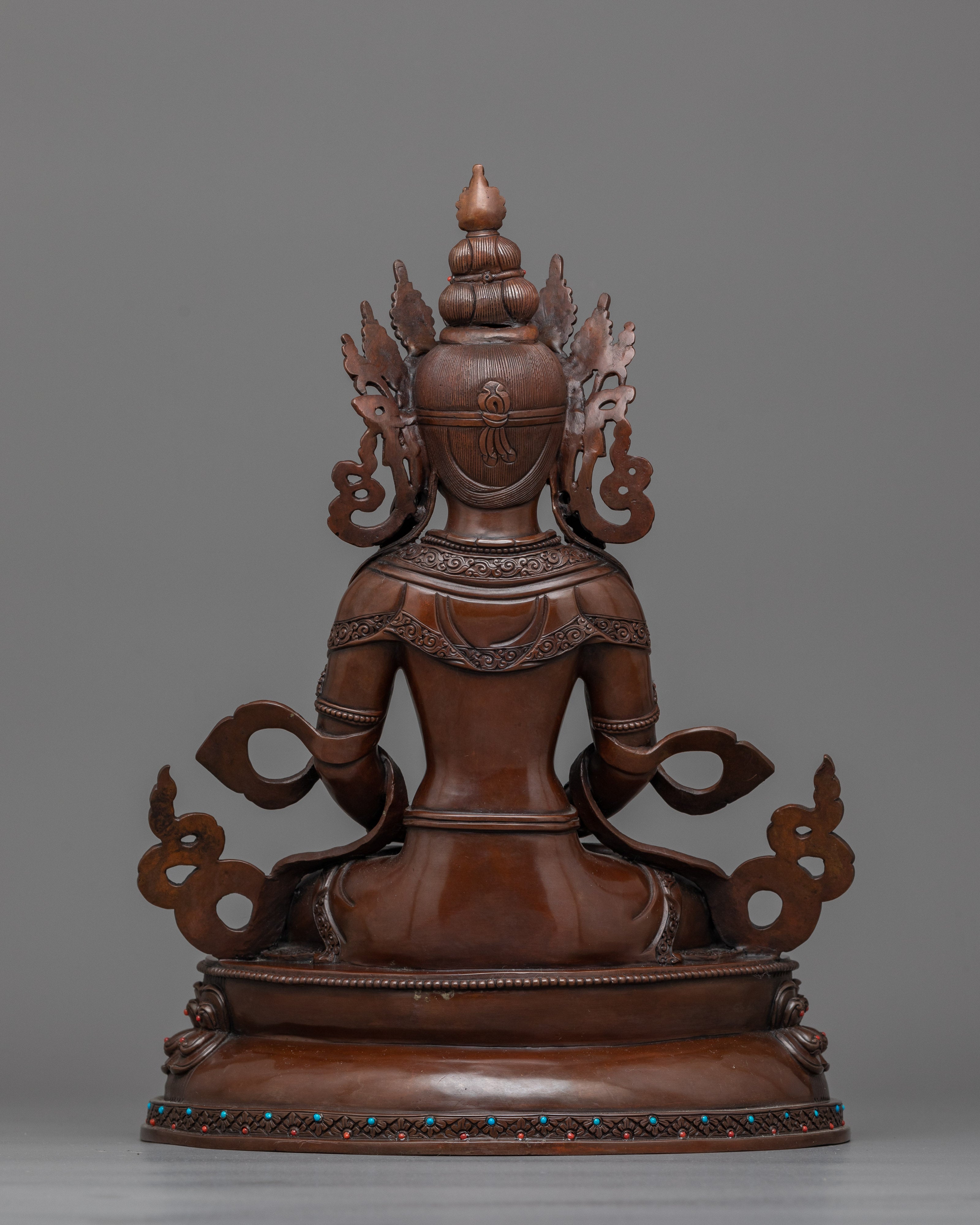 Oxidized Amitayus Figurine | Handcrafted Symbol of Longevity