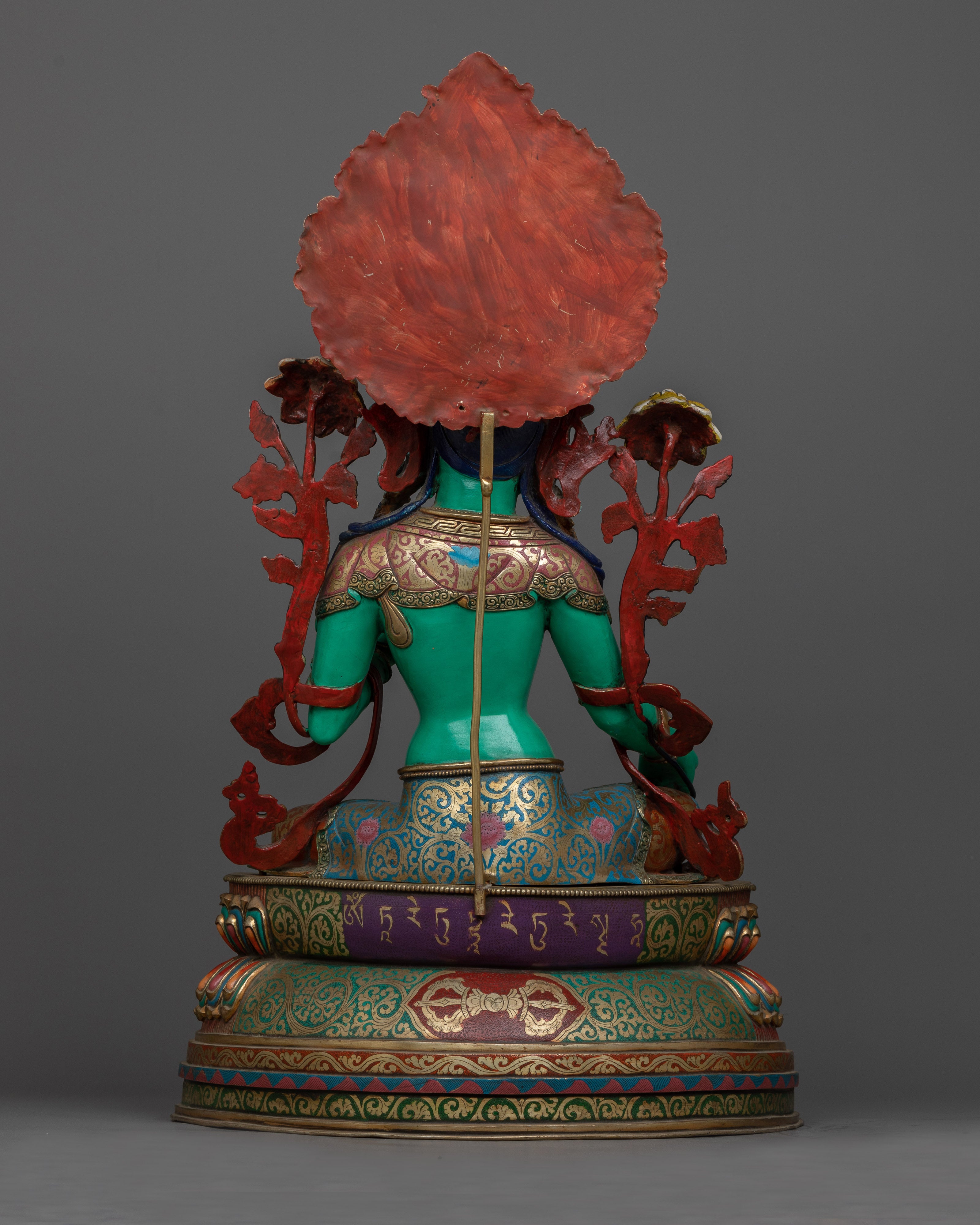 Green Tara Beautiful Sculpture | Stunning 24K Gold Gilded Statue