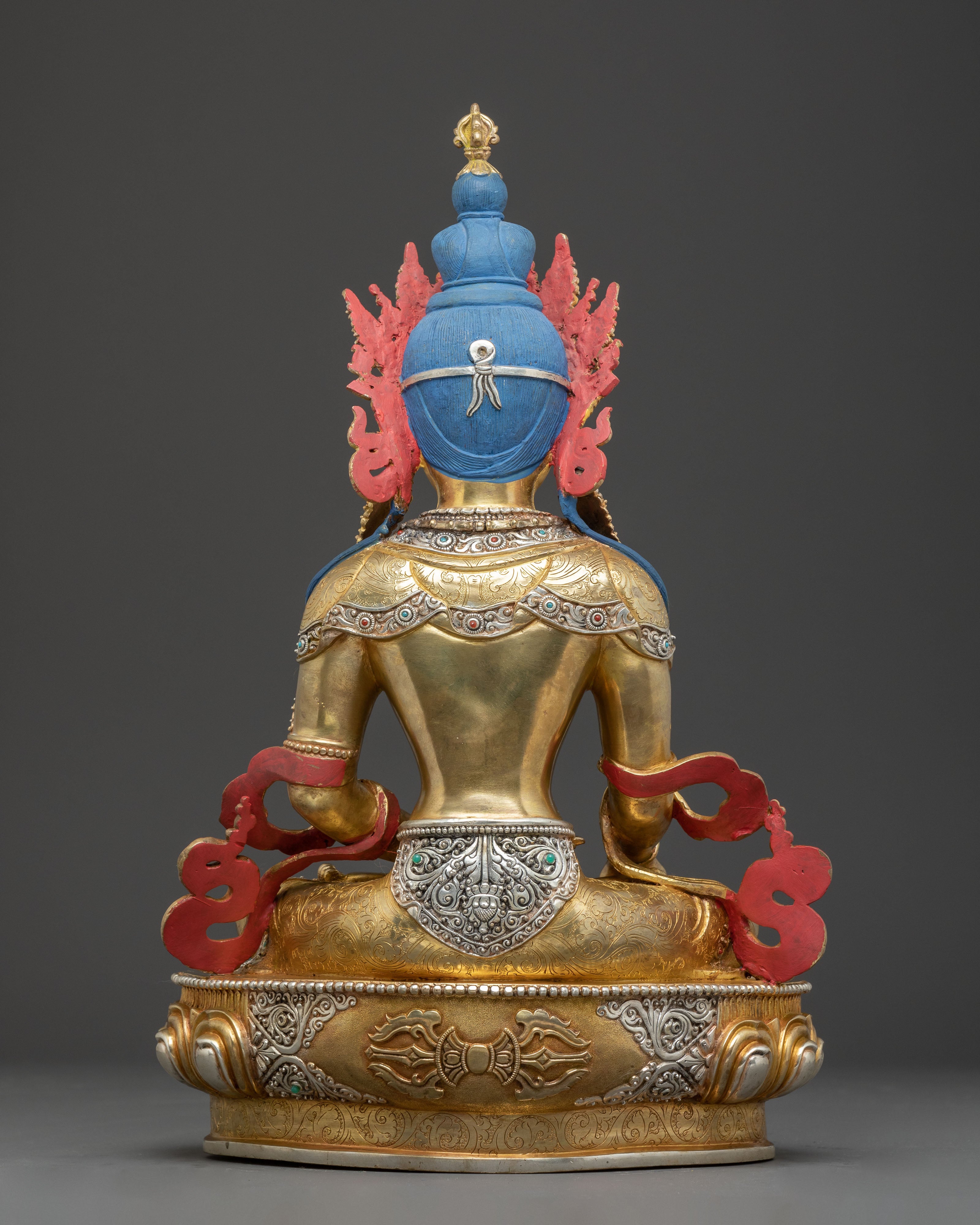 Golden Kshitigarbha Statue: Divine Bodhisattva Deity