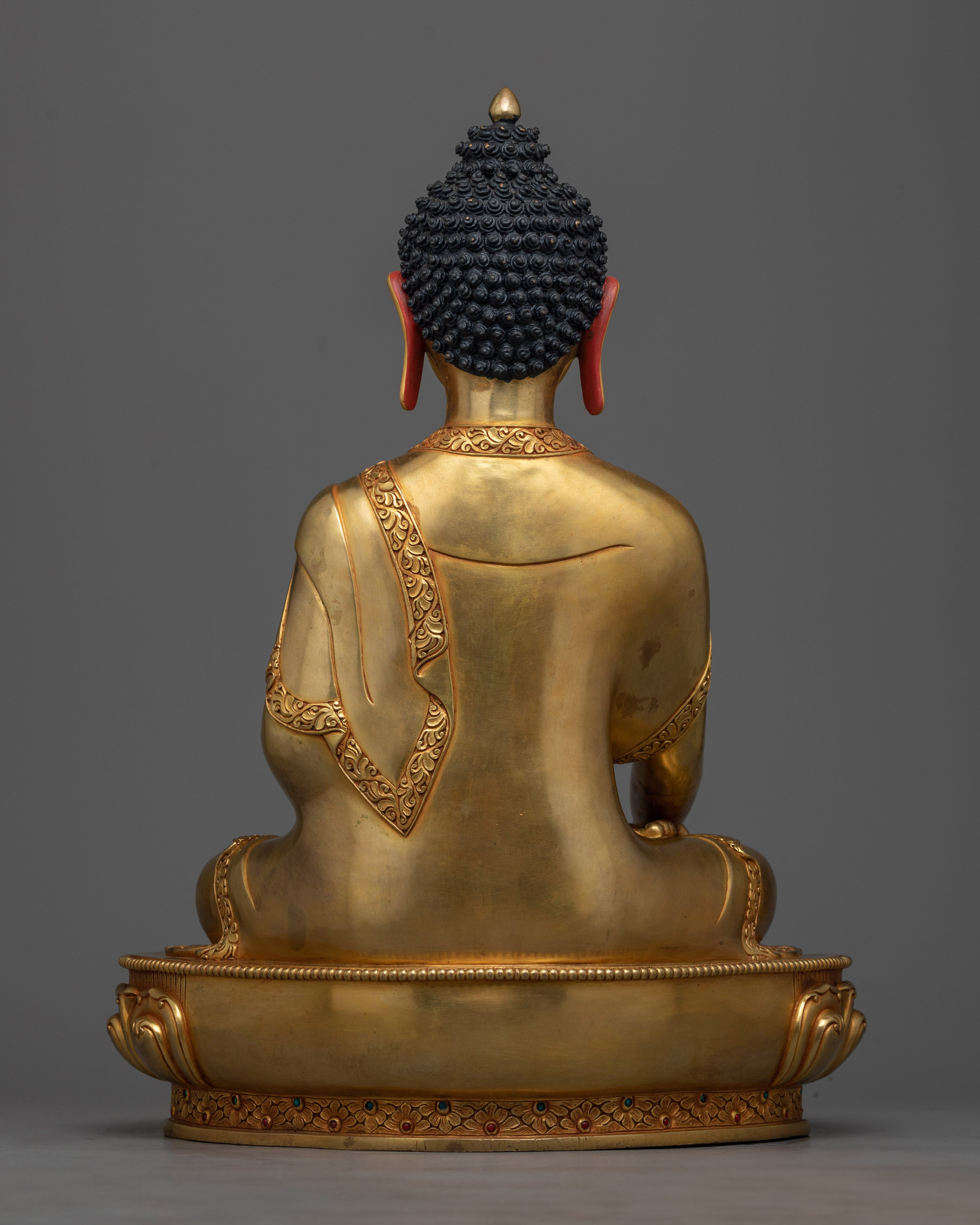 Gold Gilded Buddha Shakyamuni Statue | Embodiment of Eternal Wisdom