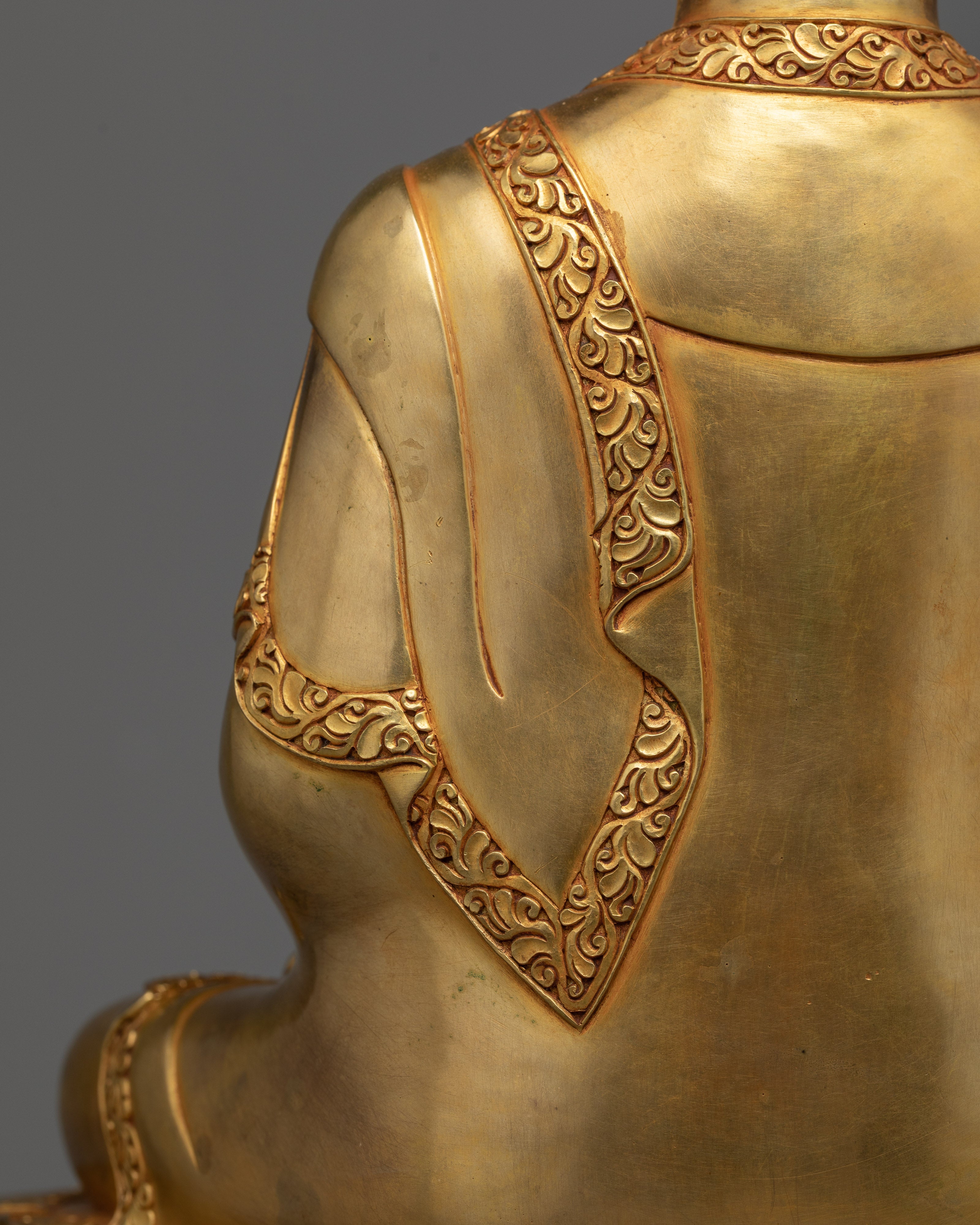 Gold Gilded Buddha Shakyamuni Statue | Embodiment of Eternal Wisdom