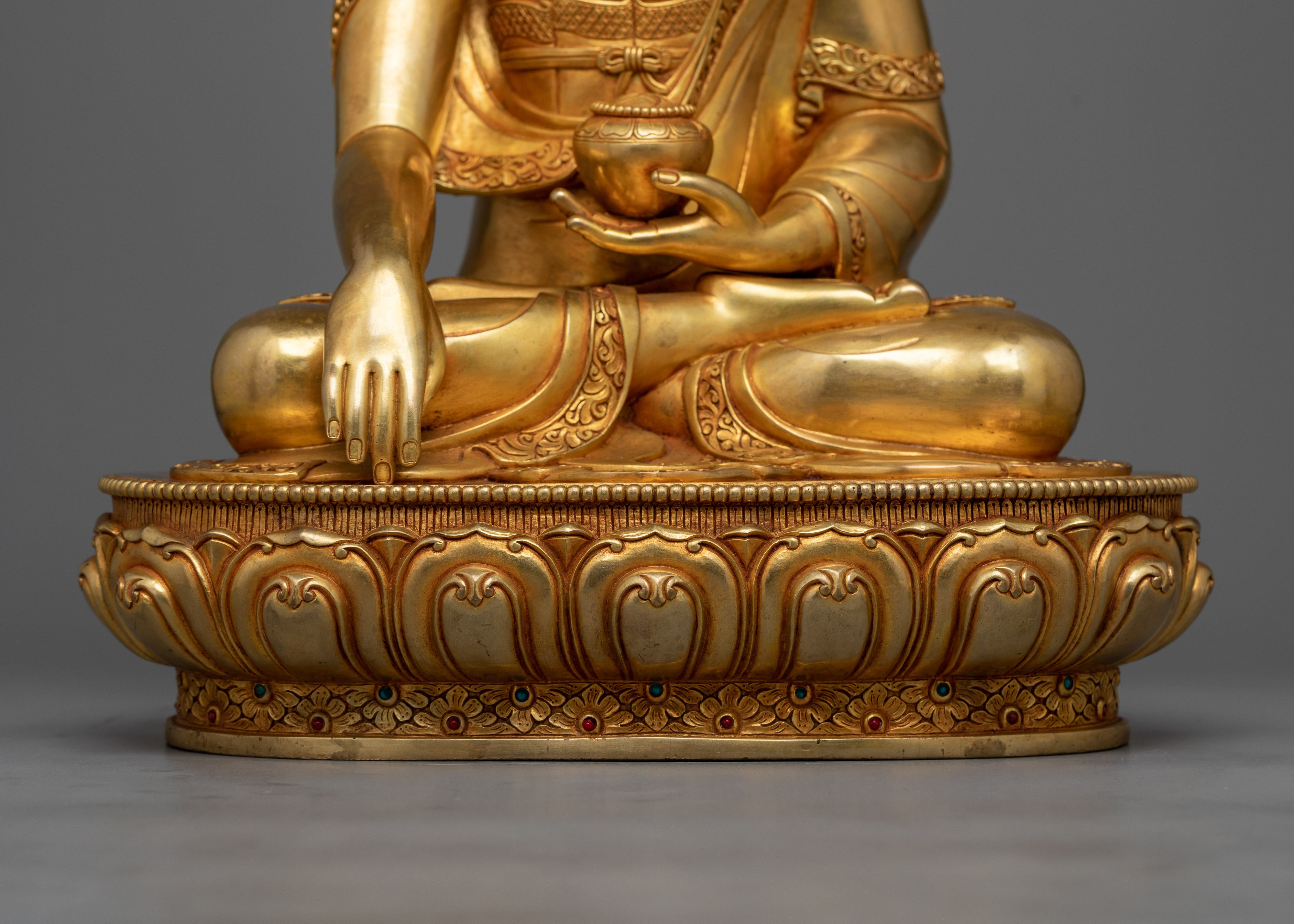Gold Gilded Buddha Shakyamuni Statue | Embodiment of Eternal Wisdom