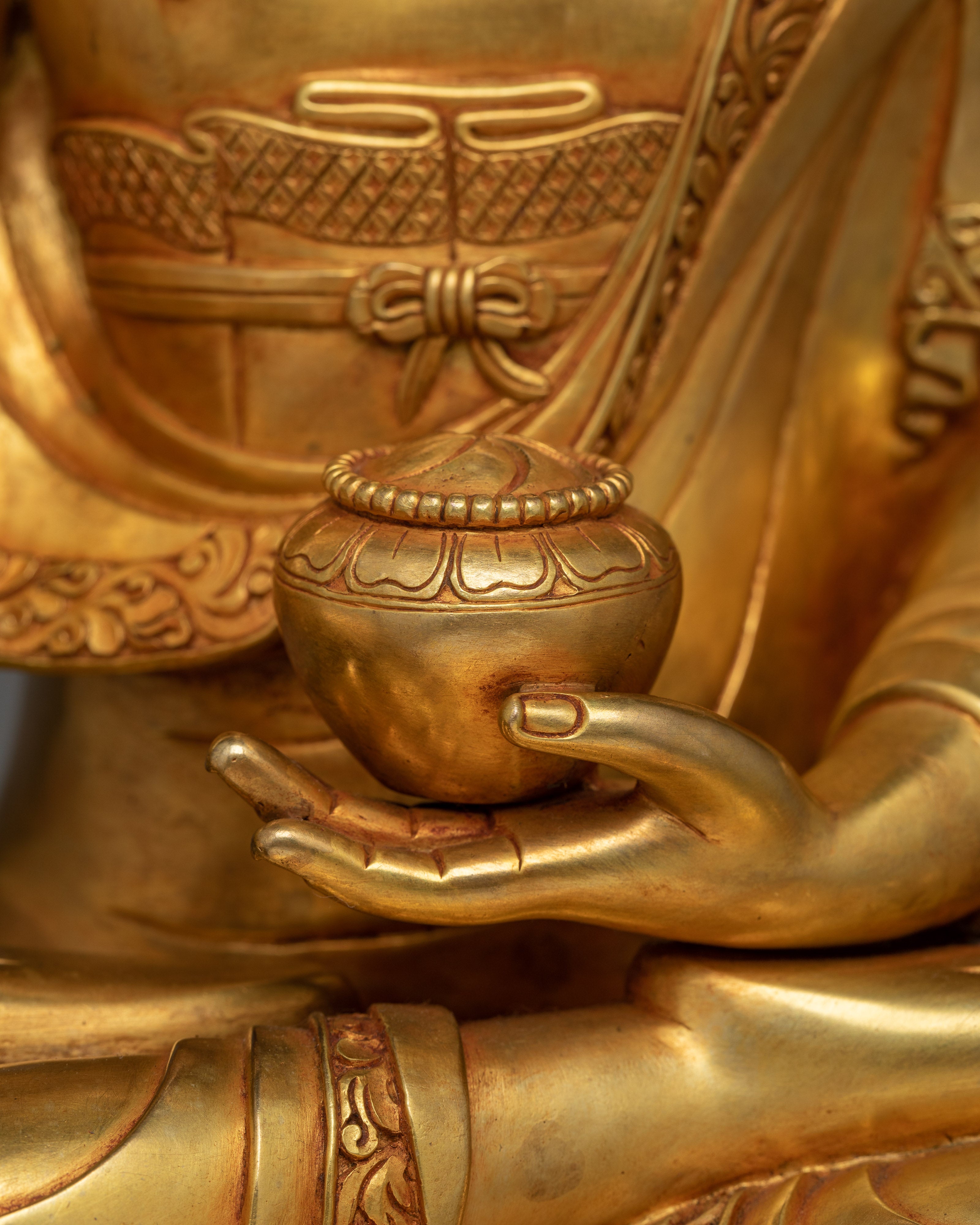 Gold Gilded Buddha Shakyamuni Statue | Embodiment of Eternal Wisdom