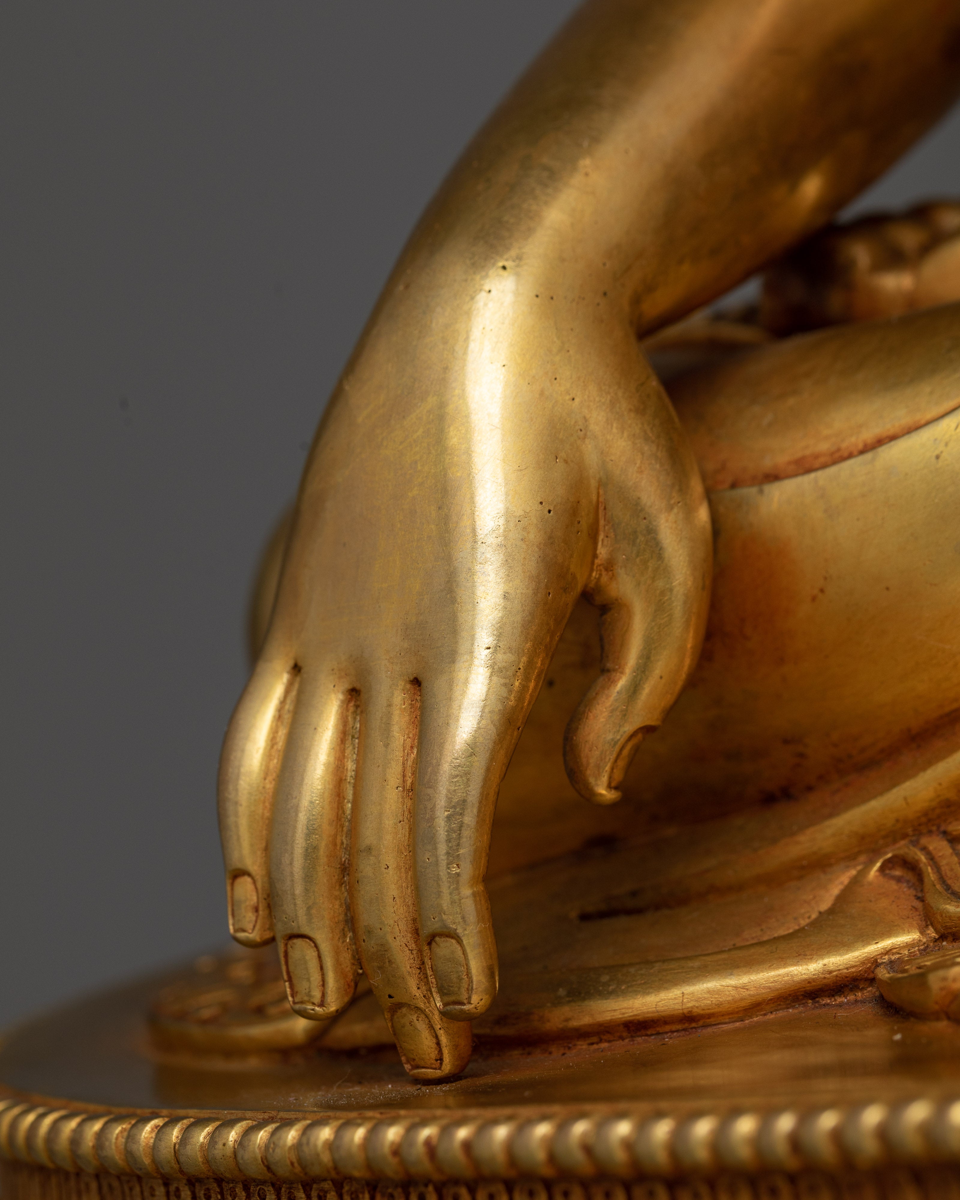 Gold Gilded Buddha Shakyamuni Statue | Embodiment of Eternal Wisdom