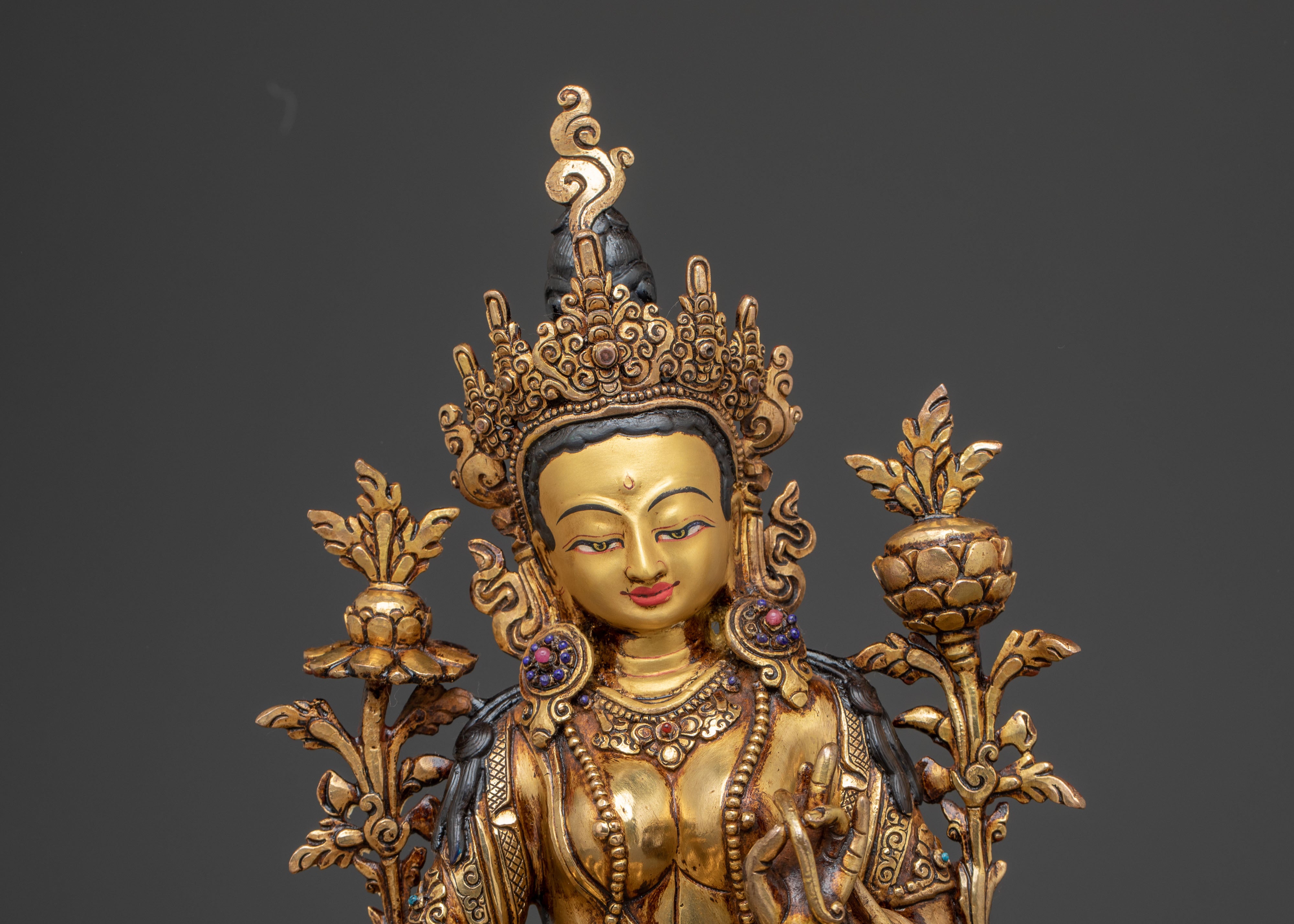 Peaceful Mother Green Tara Statue | Divine Feminine Icon