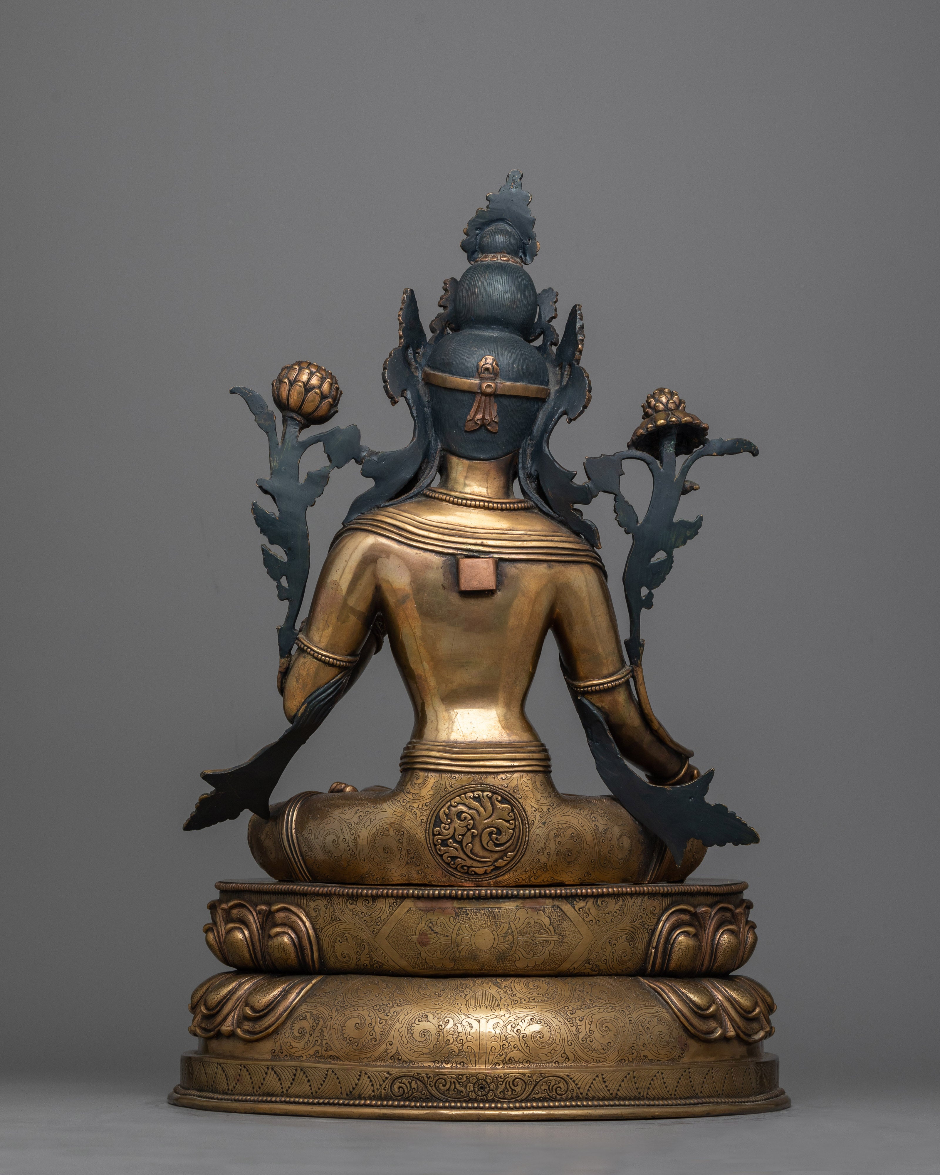 Radiant Antique White Tara Statue | Embodying Divine Tranquility
