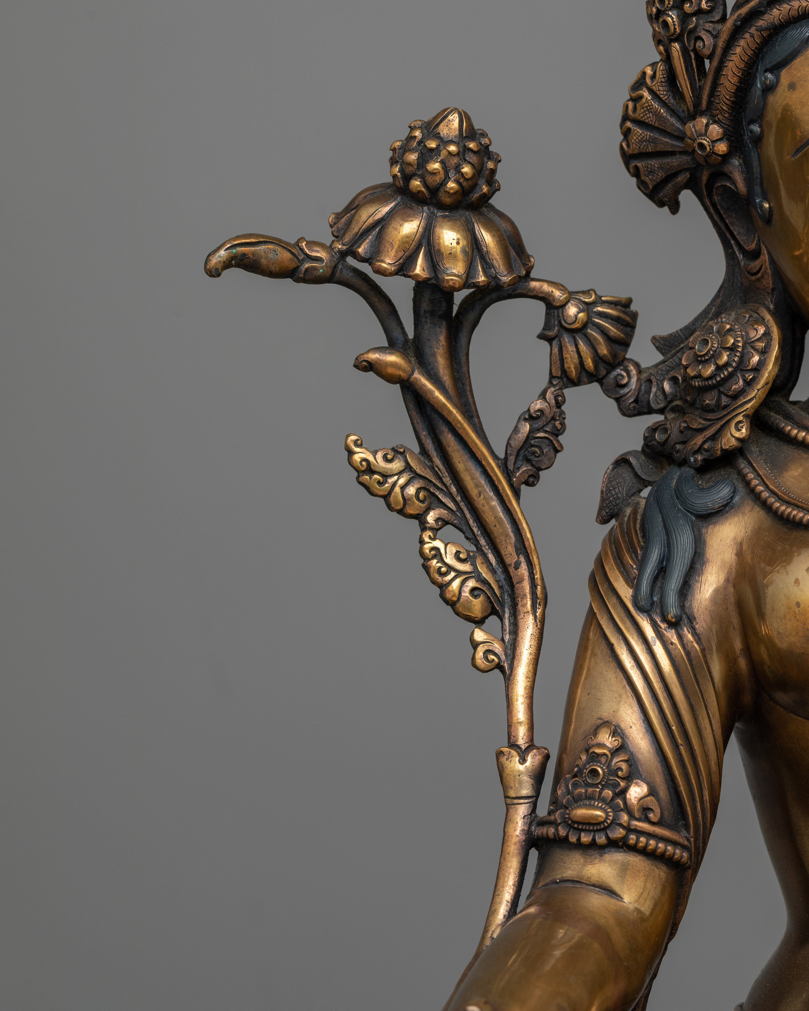 Radiant Antique White Tara Statue | Embodying Divine Tranquility