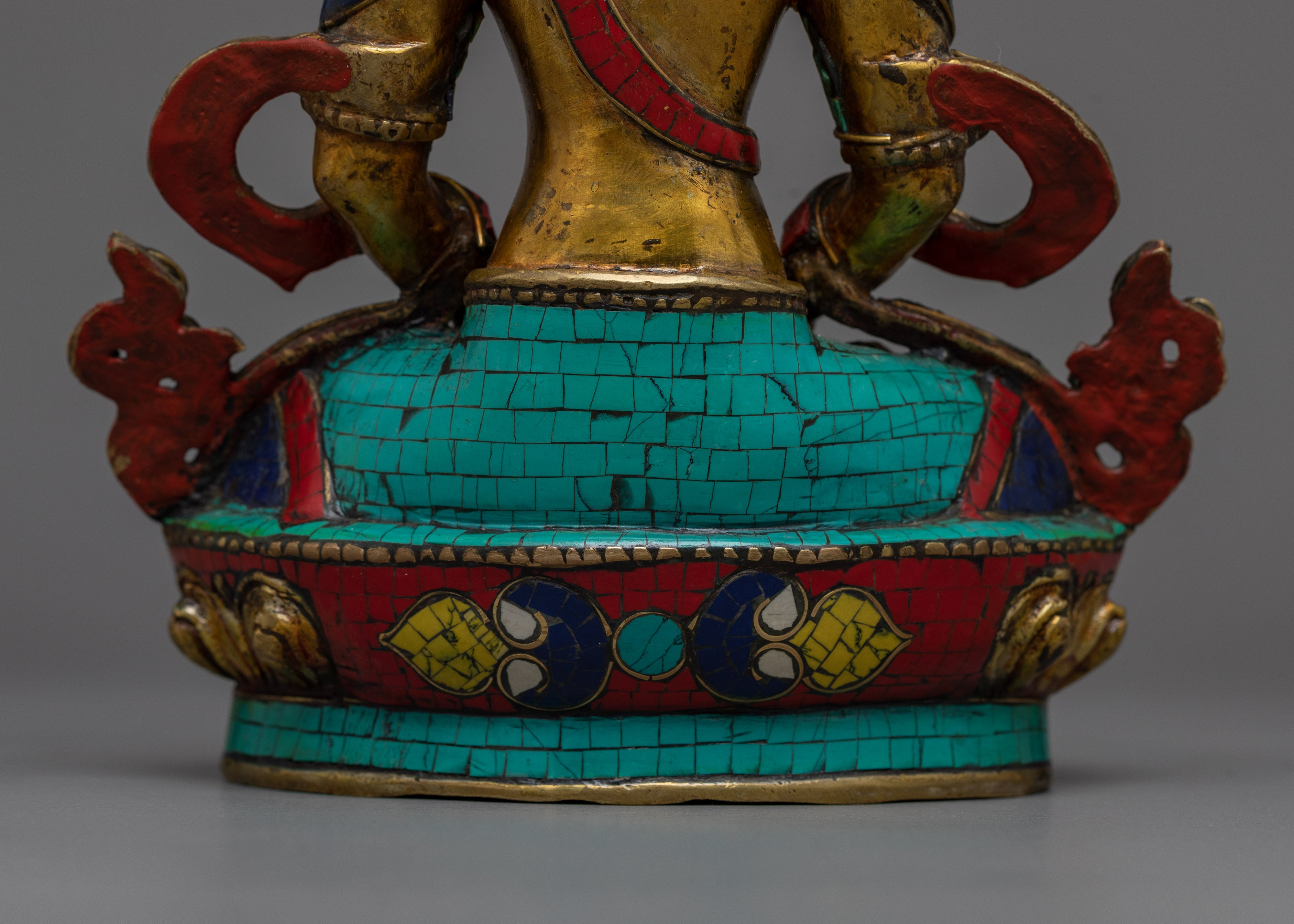 Amitayus Antique Figure Statue | Timeless Elegance in 24K Gold Gilded Sculpture