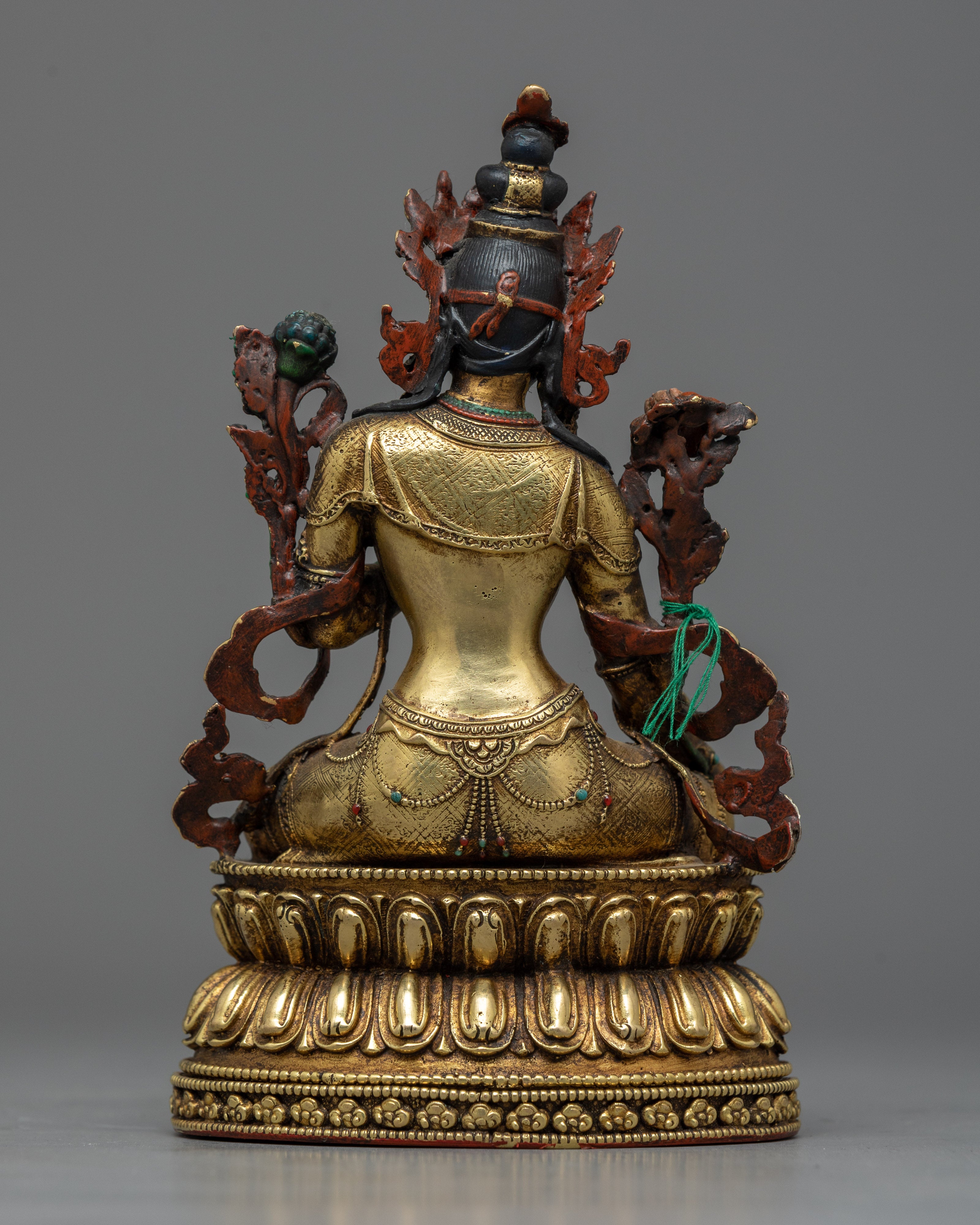 White Tara in Wooden Cave Statue | Symbol of Compassion and Healing