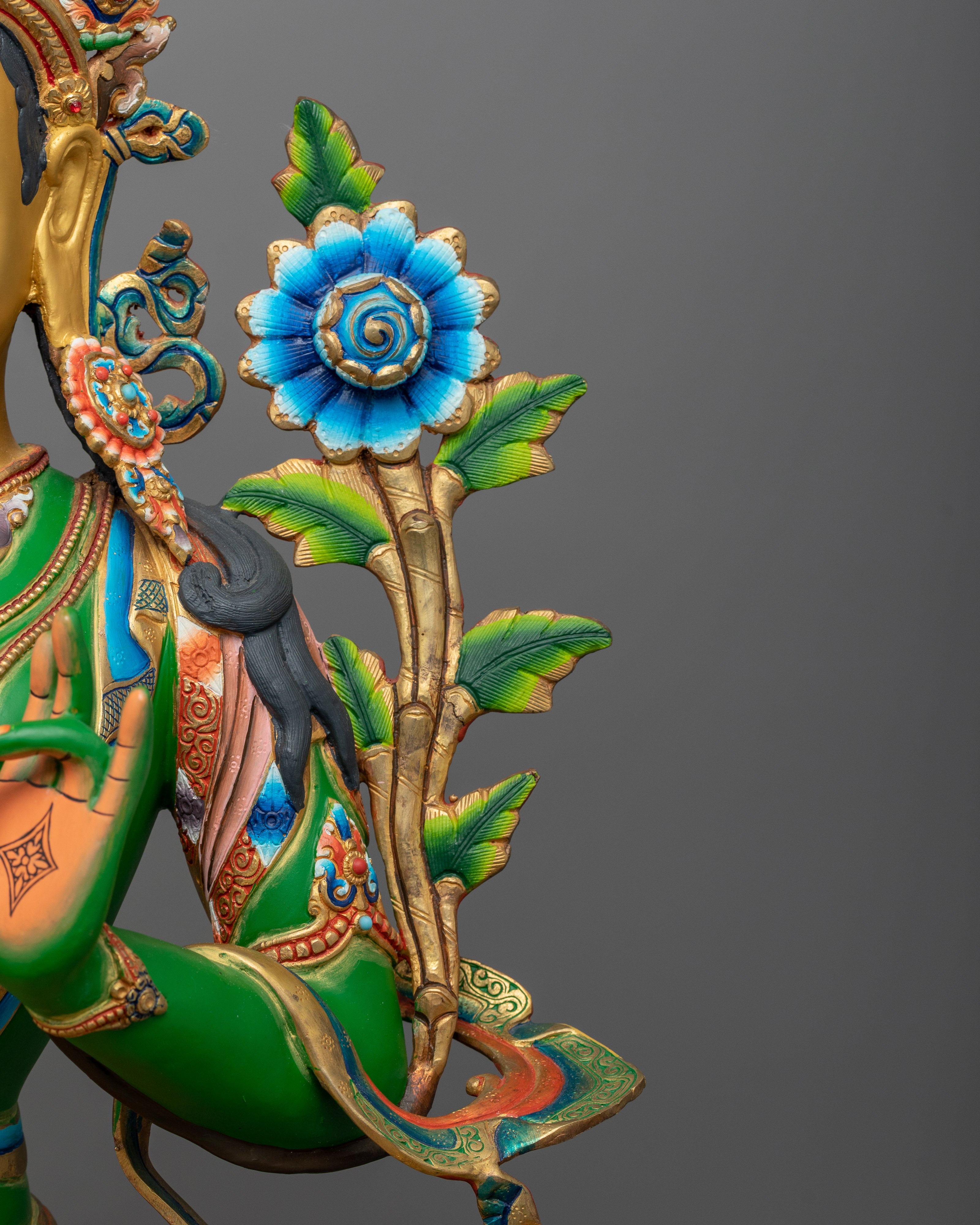 Tinct Green Tara Statue | Symbol of Compassion and Protection
