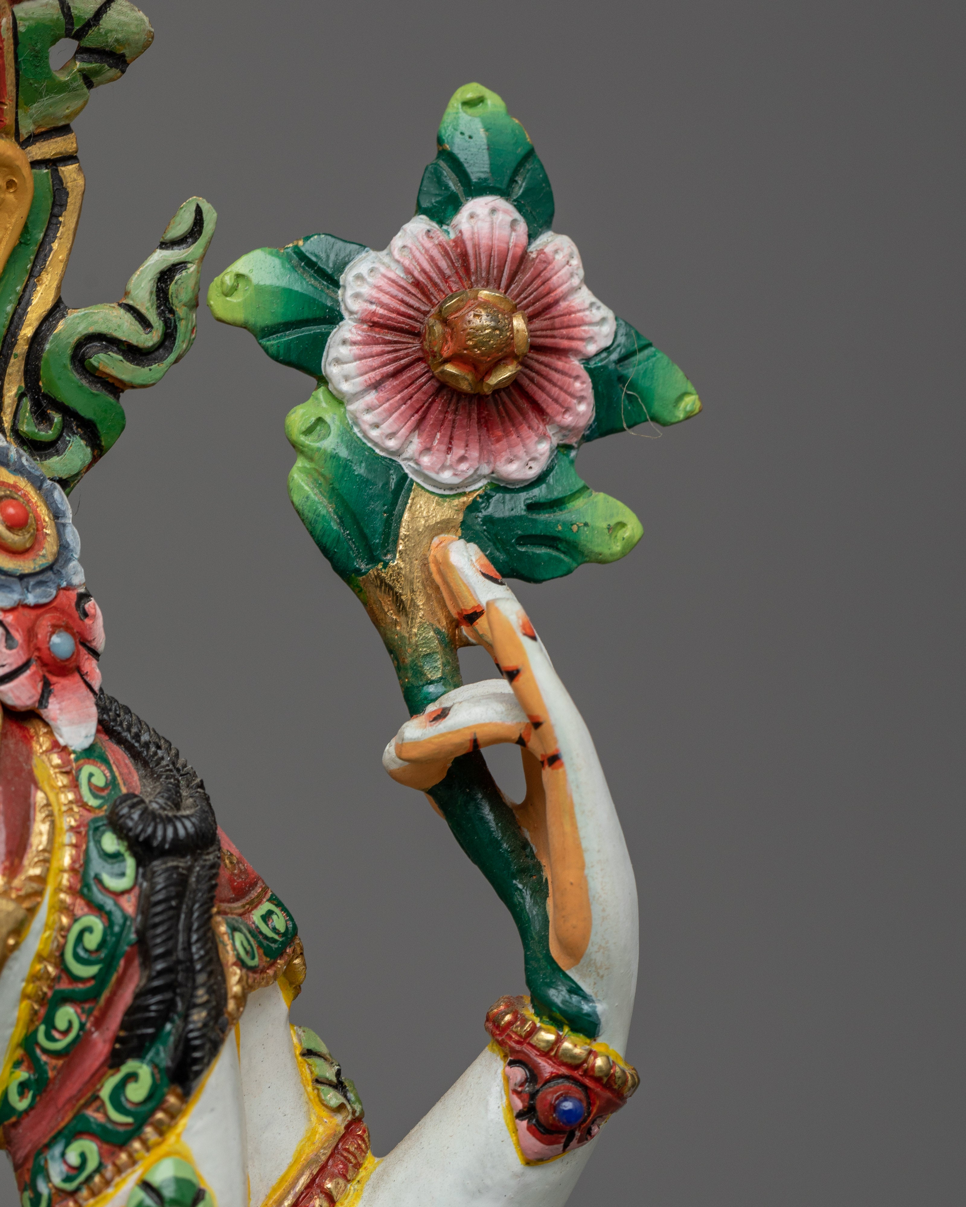 White Serene Chenresig Statue | Symbol of Compassion