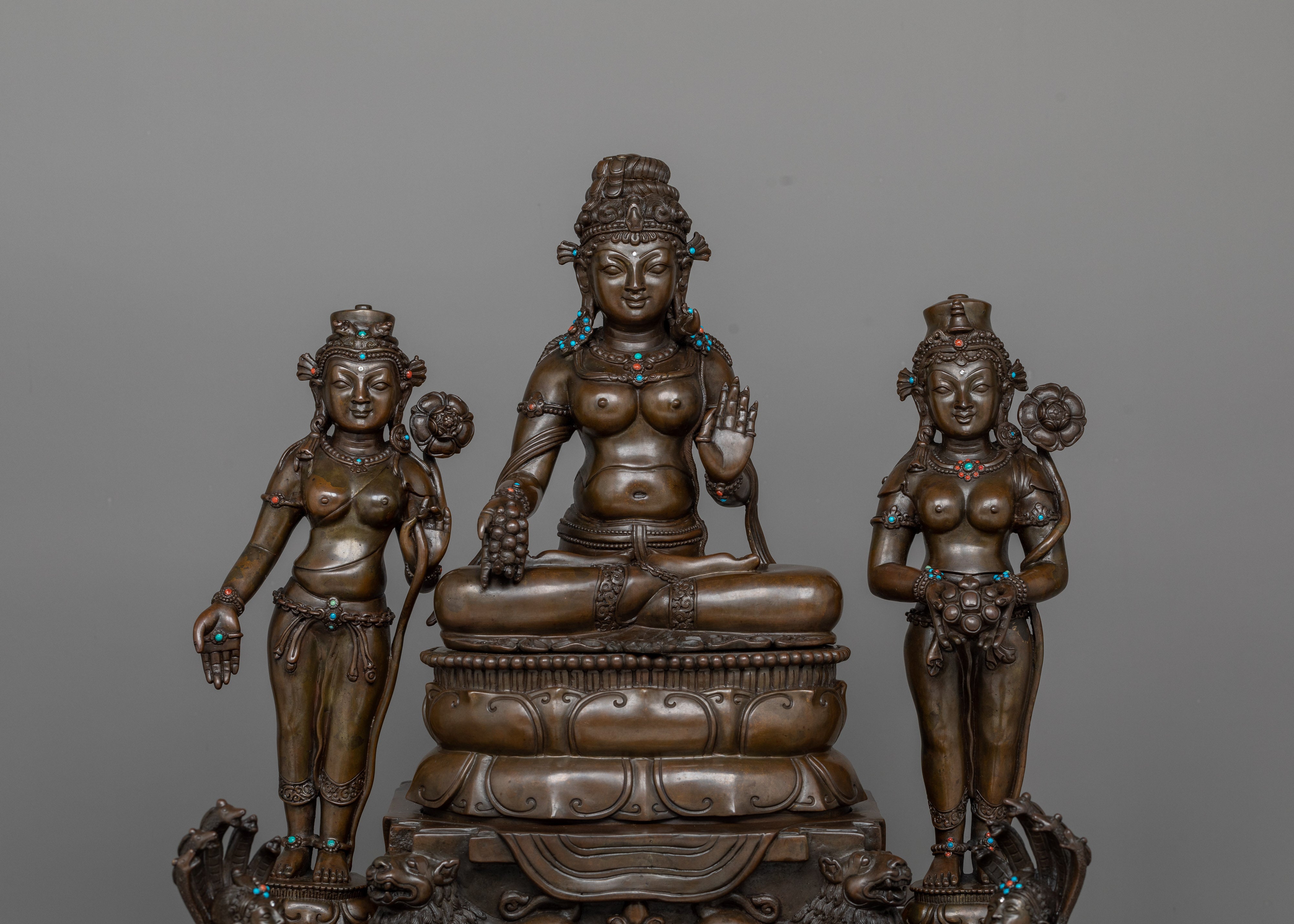 Shyama Tara Oxidized Figurine | Majestic Masterpiece of Devotion